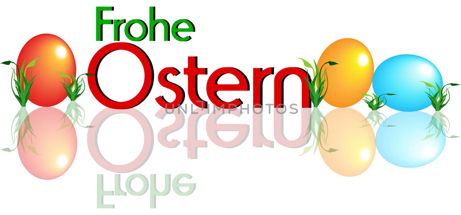 German Happy Easter - Frohe Ostern by peromarketing