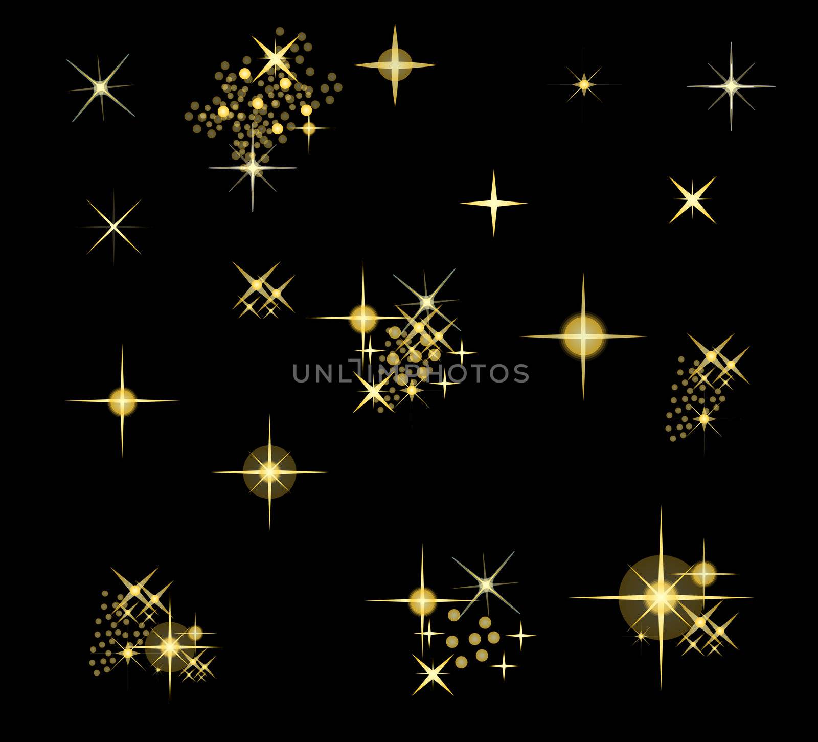 set of vector stars