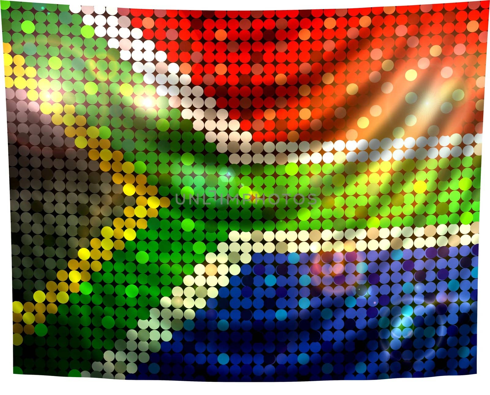 sparkling flag of south africa by peromarketing