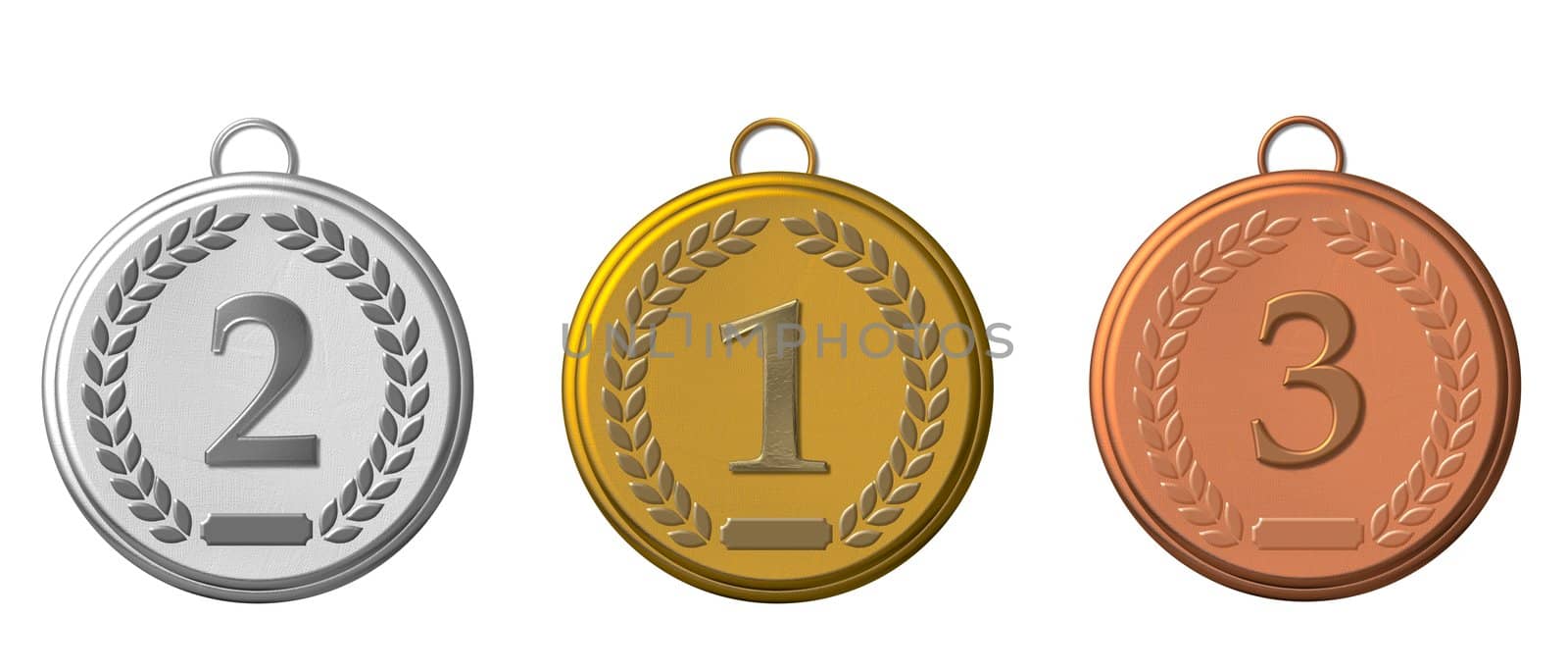 illustration of a gold, silver and bronze medal by peromarketing