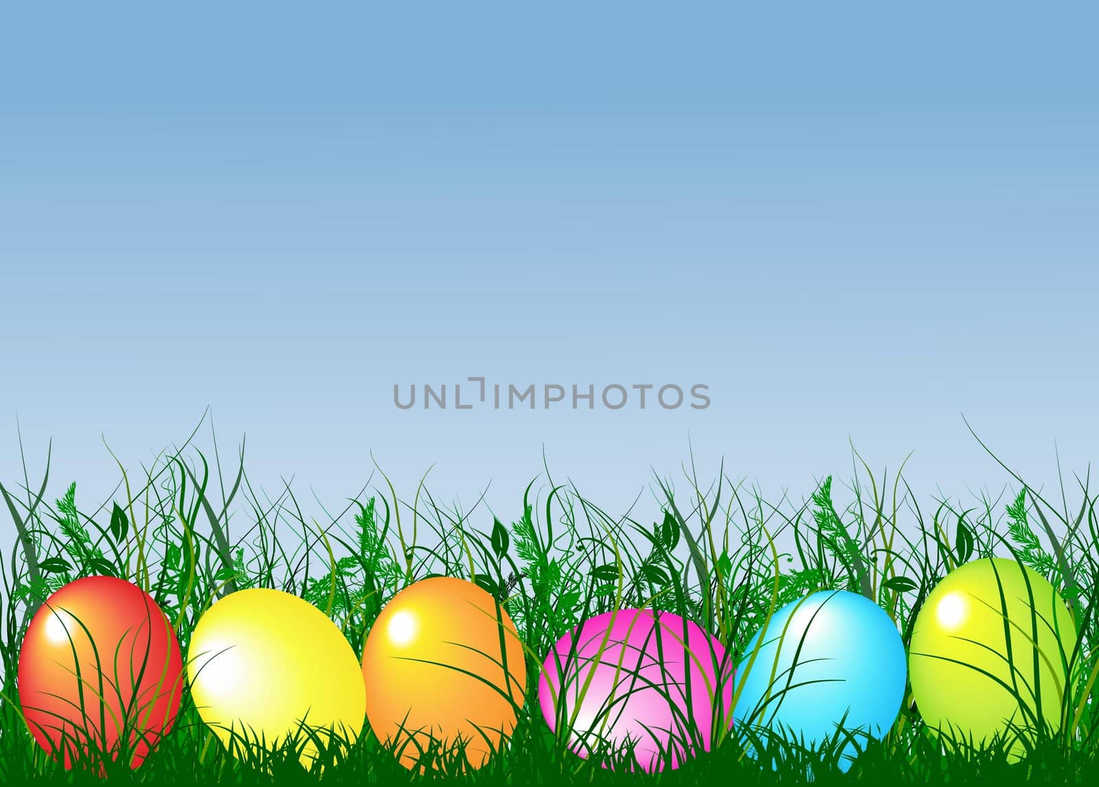 green gras and easter eggs by peromarketing