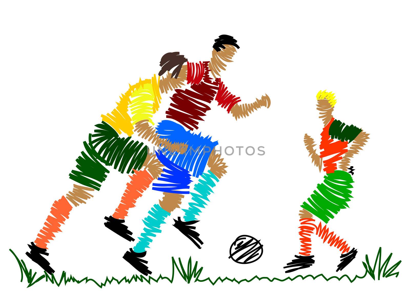 abstract soccer player by peromarketing