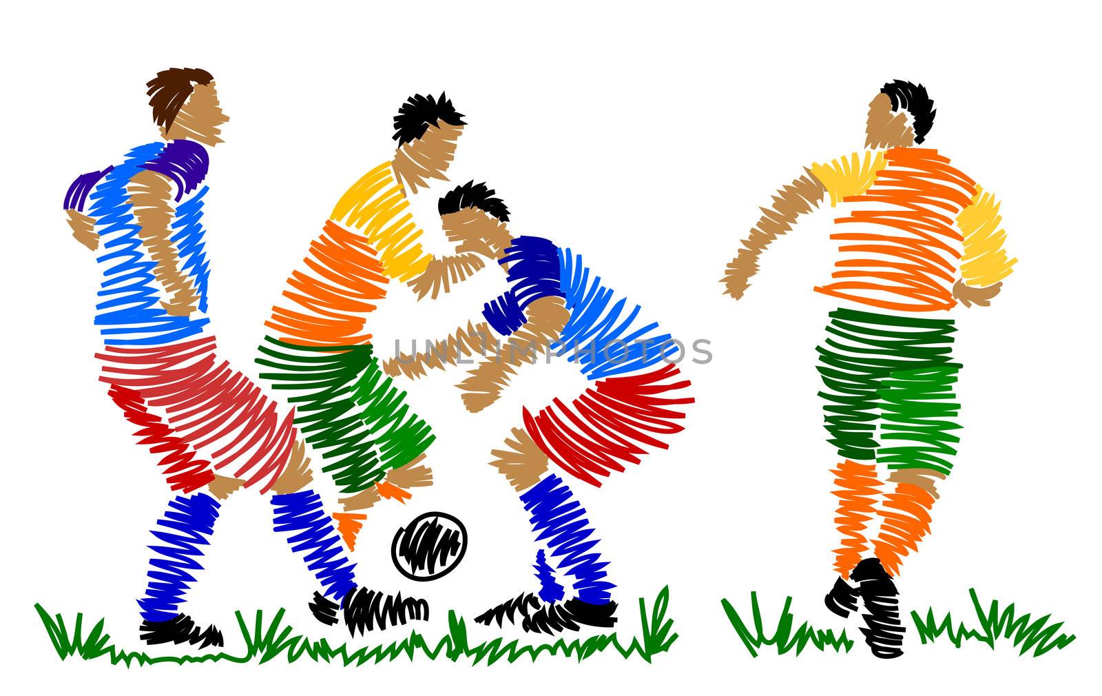 abstract soccer player by peromarketing