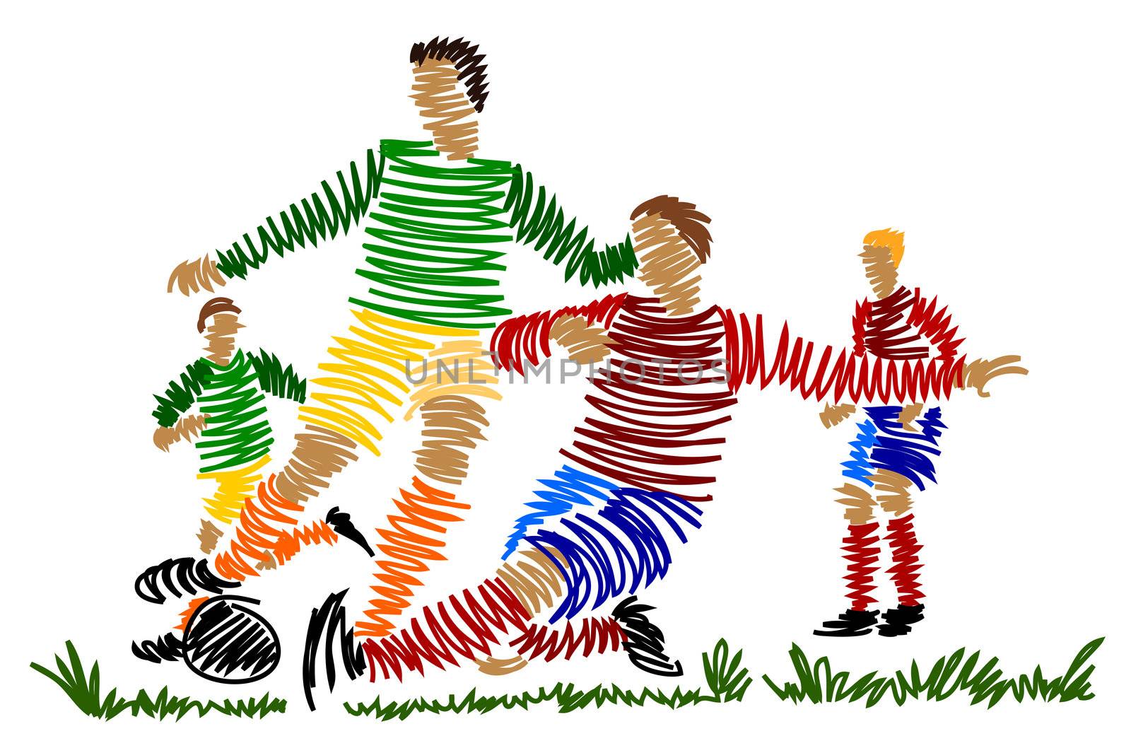 abstract soccer player by peromarketing