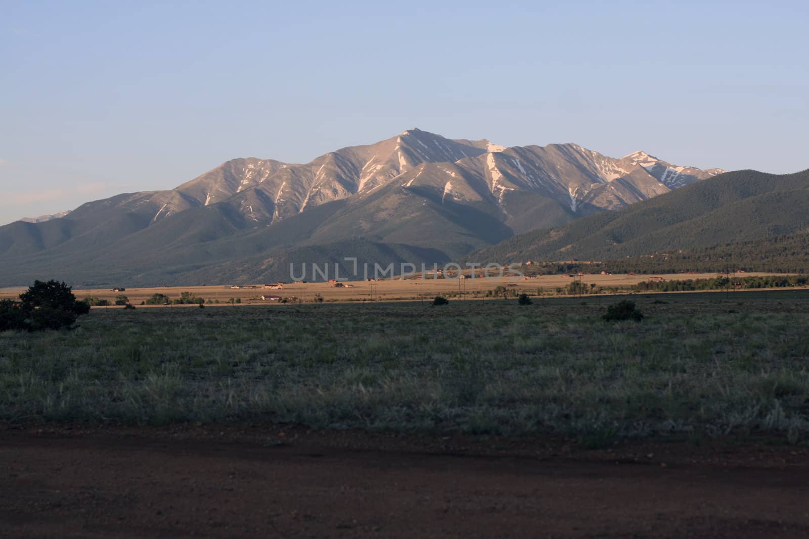 Early sunrise on Colorado mountains