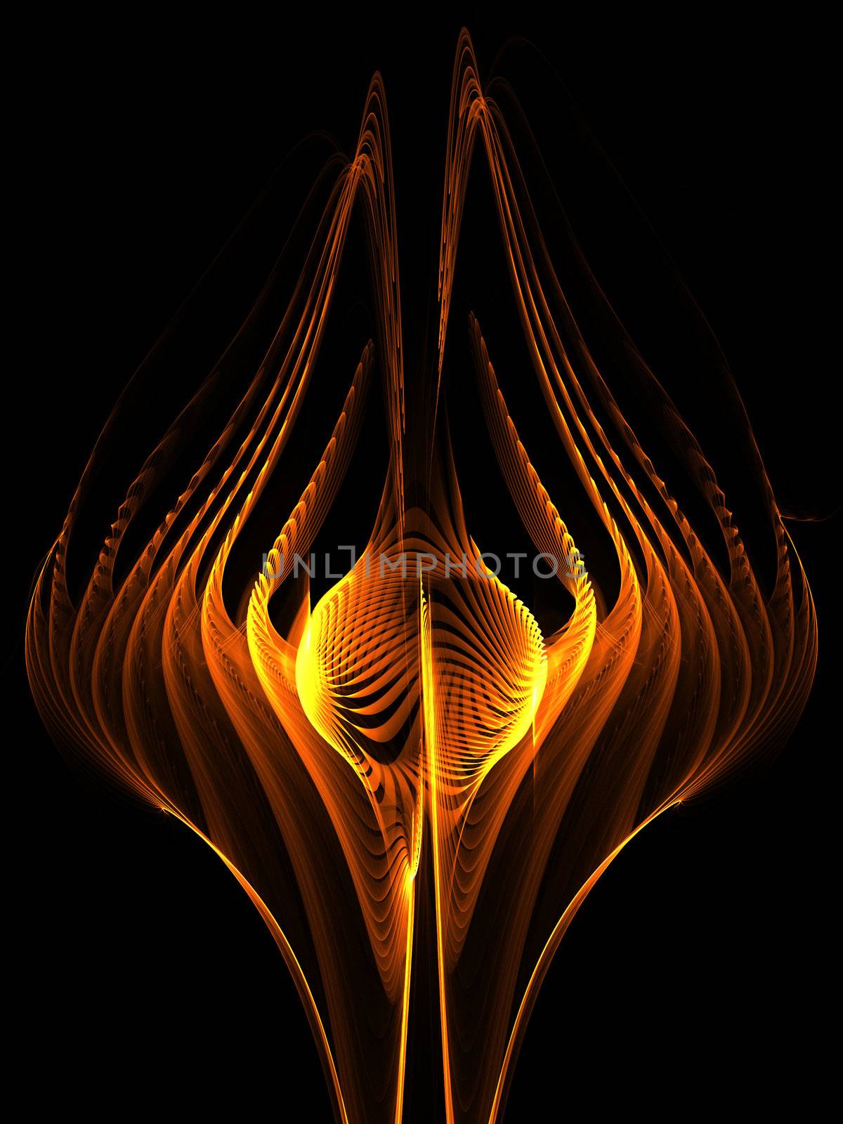 black background with abstract flame by screenexa