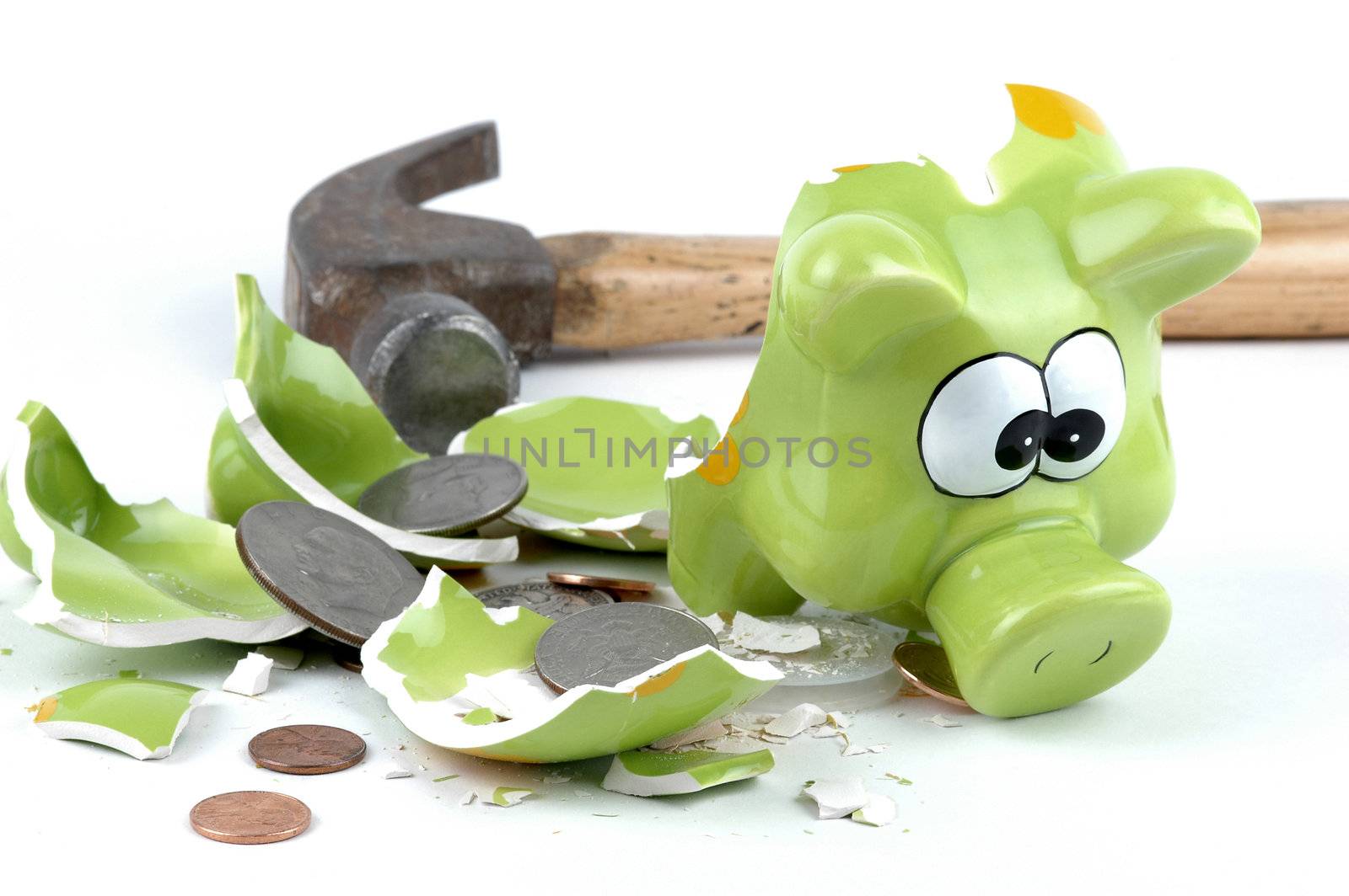 Smashed Piggybank-American by billberryphotography