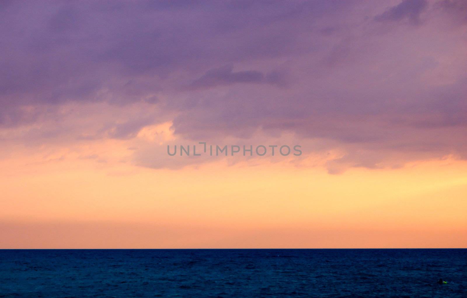 colorful sea sunset