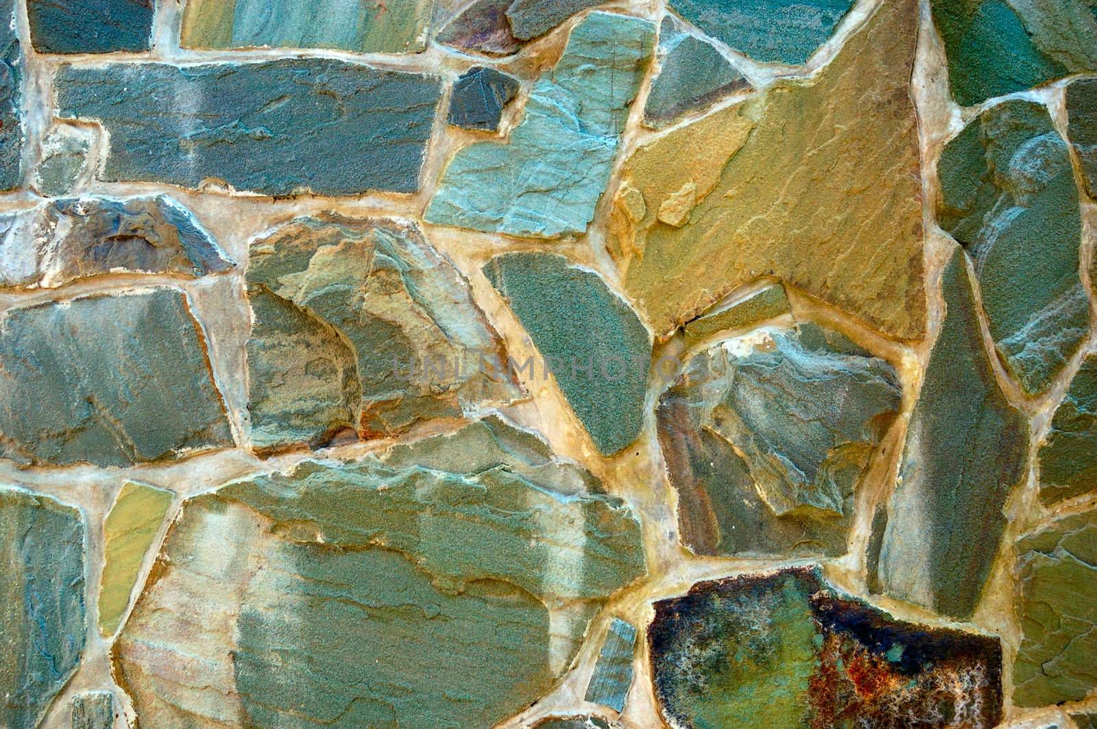 rough wall surface made of wild stones