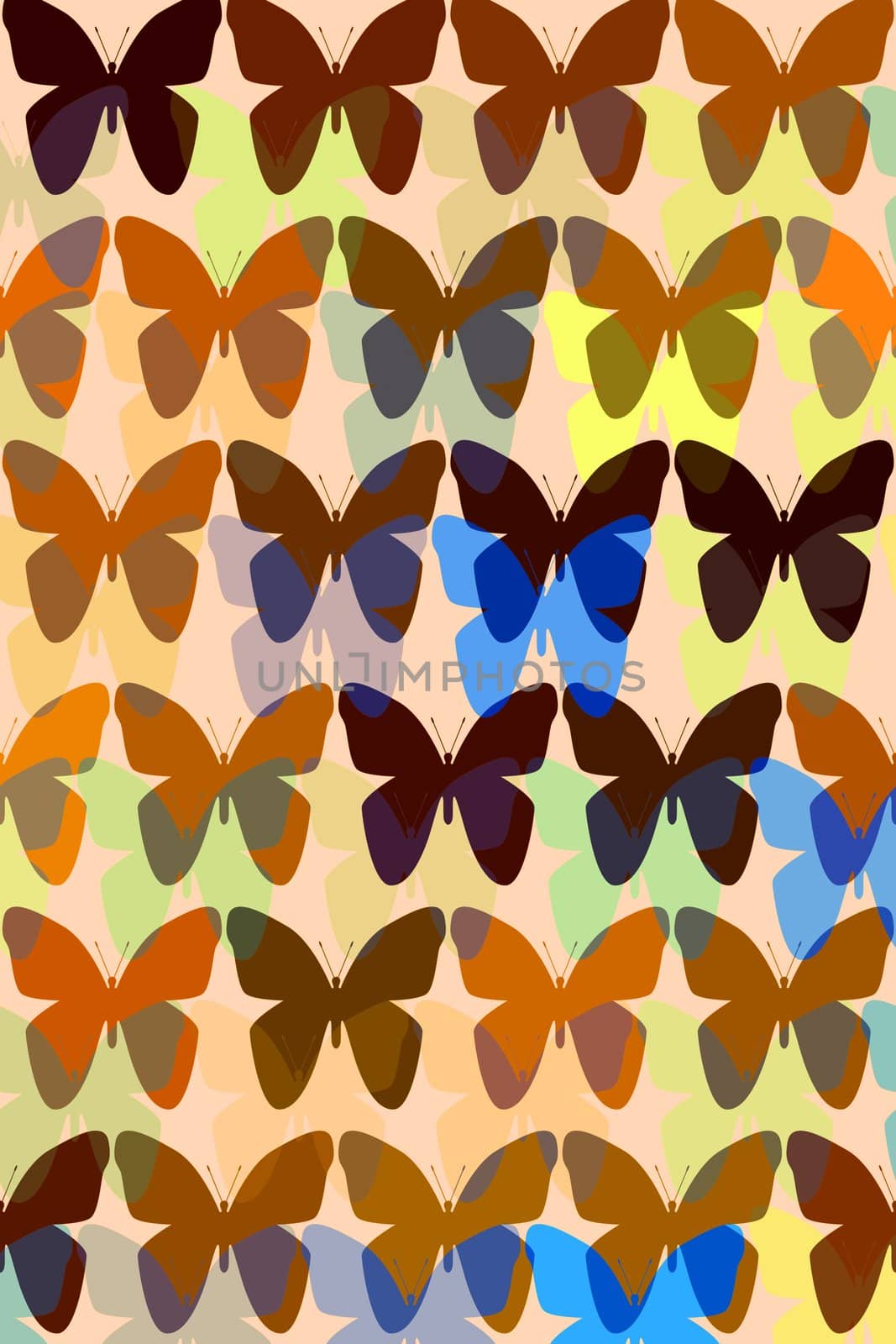 Pattern with butterflies by weknow