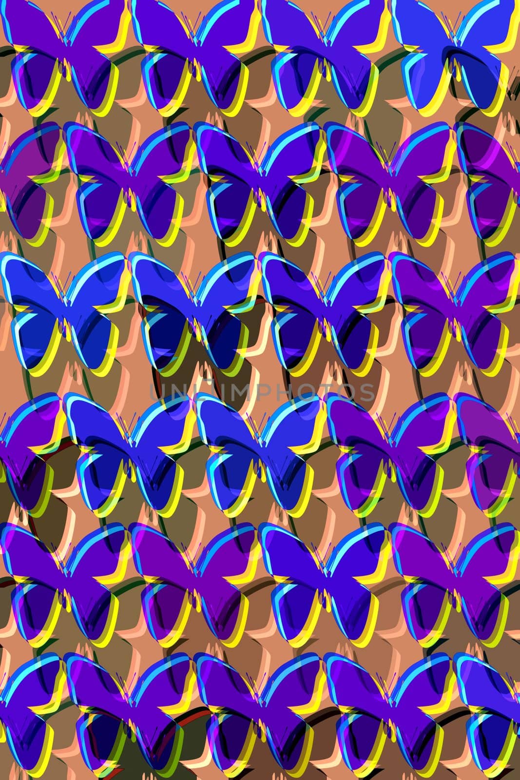 Pattern with butterflies by weknow