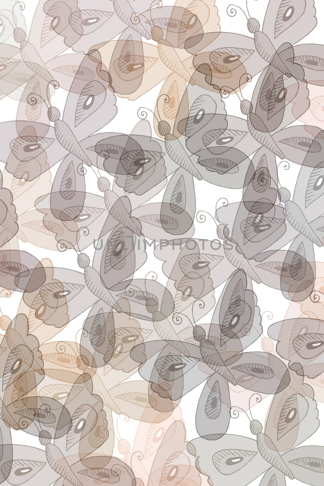 Pattern with butterflies by weknow