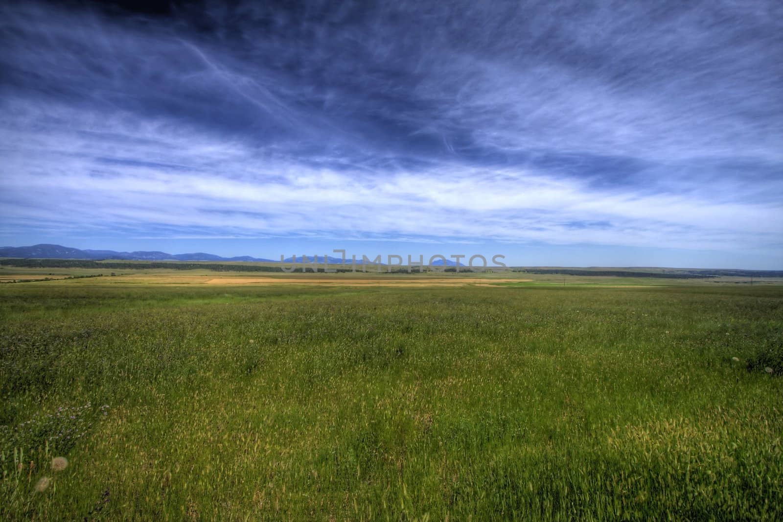 Wide open space across the prairie in this HDR image.