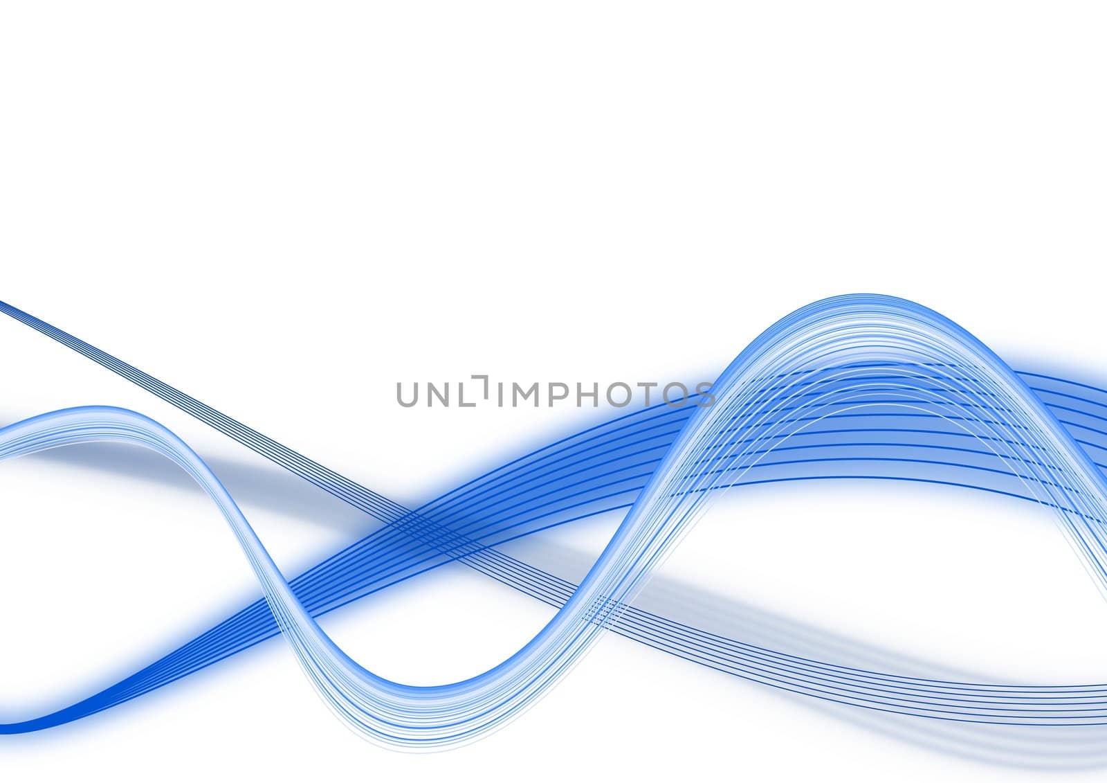 Abstract illustration of transparent blue lines and shapes.