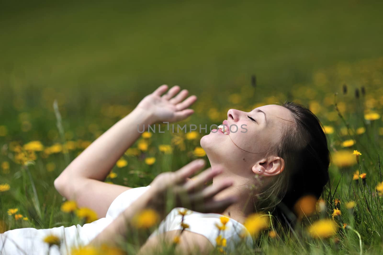 Woman during her summer holidays