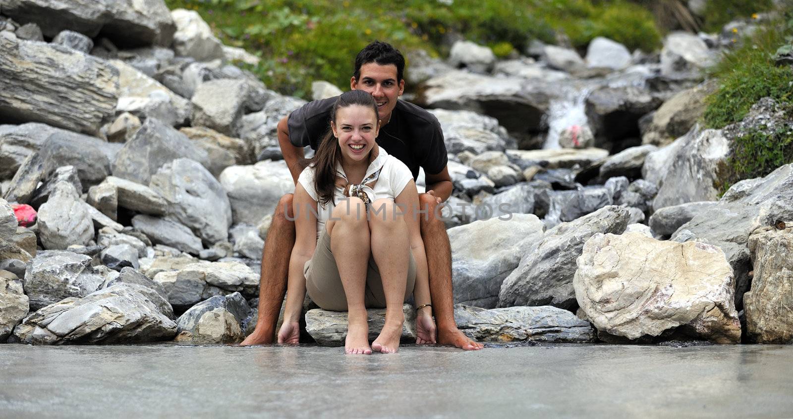 Couple enjoying their summer holidays