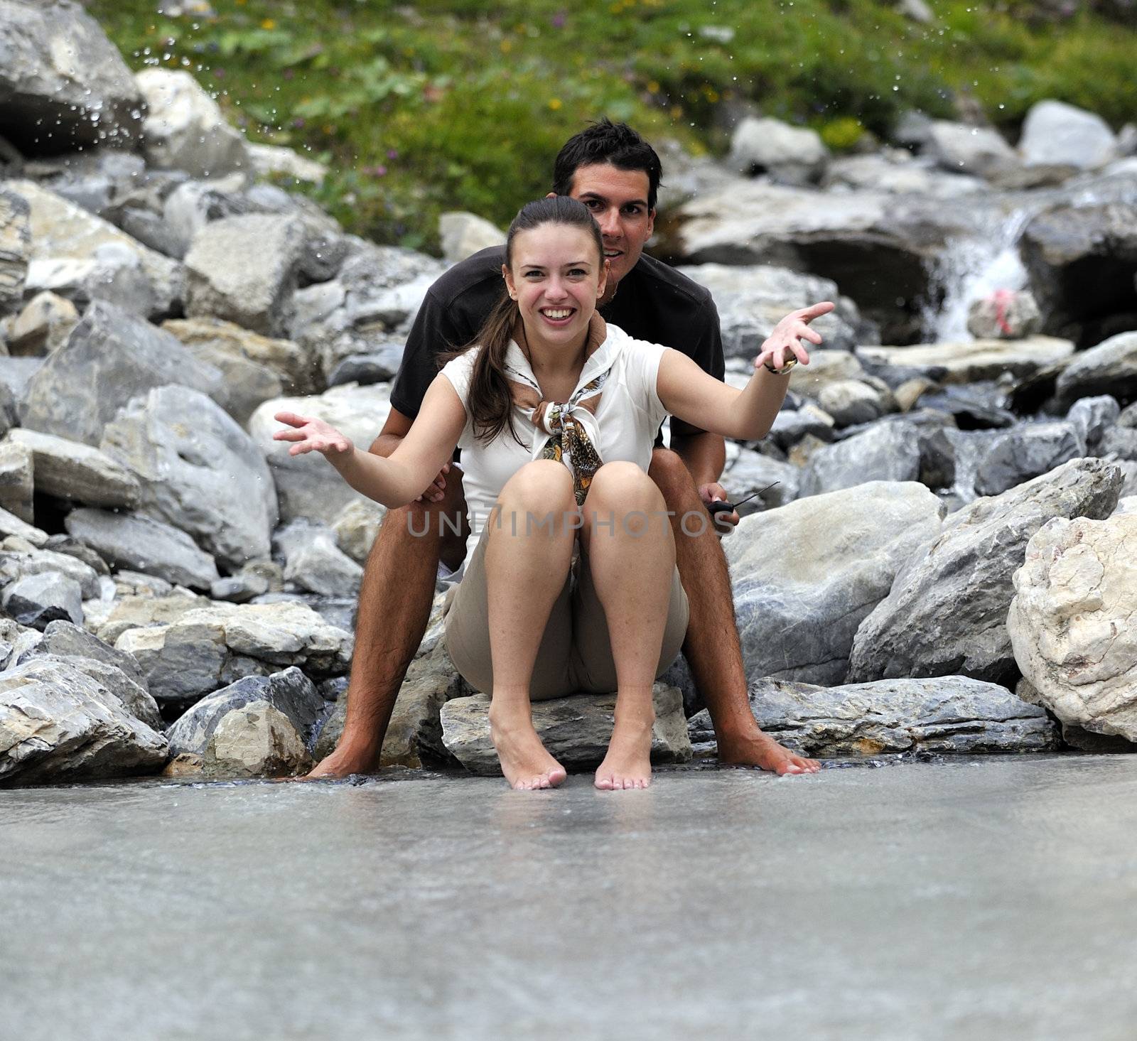 Couple enjoying their summer holidays