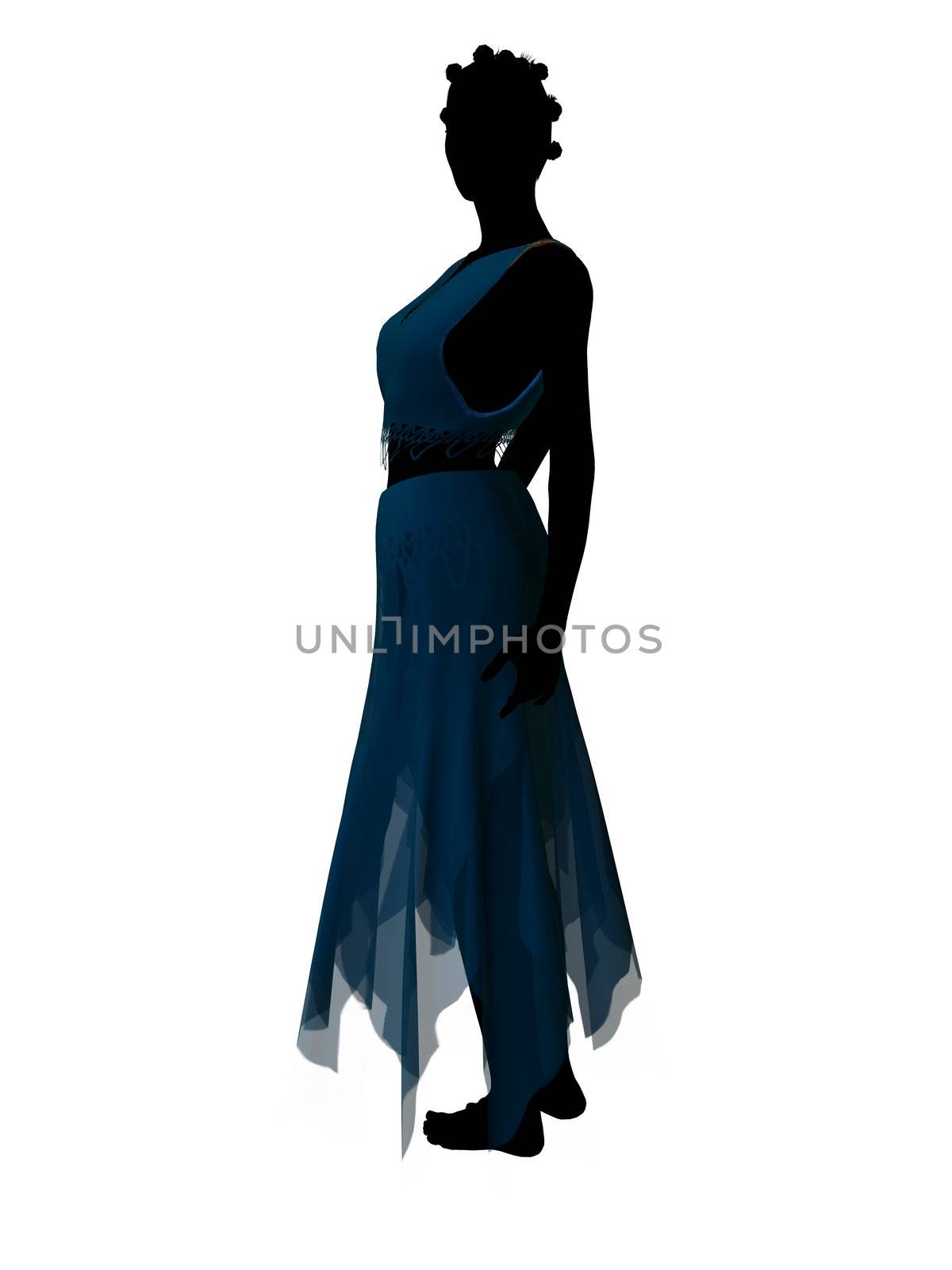 Aladdin fairytale illustration silhouette on a white background