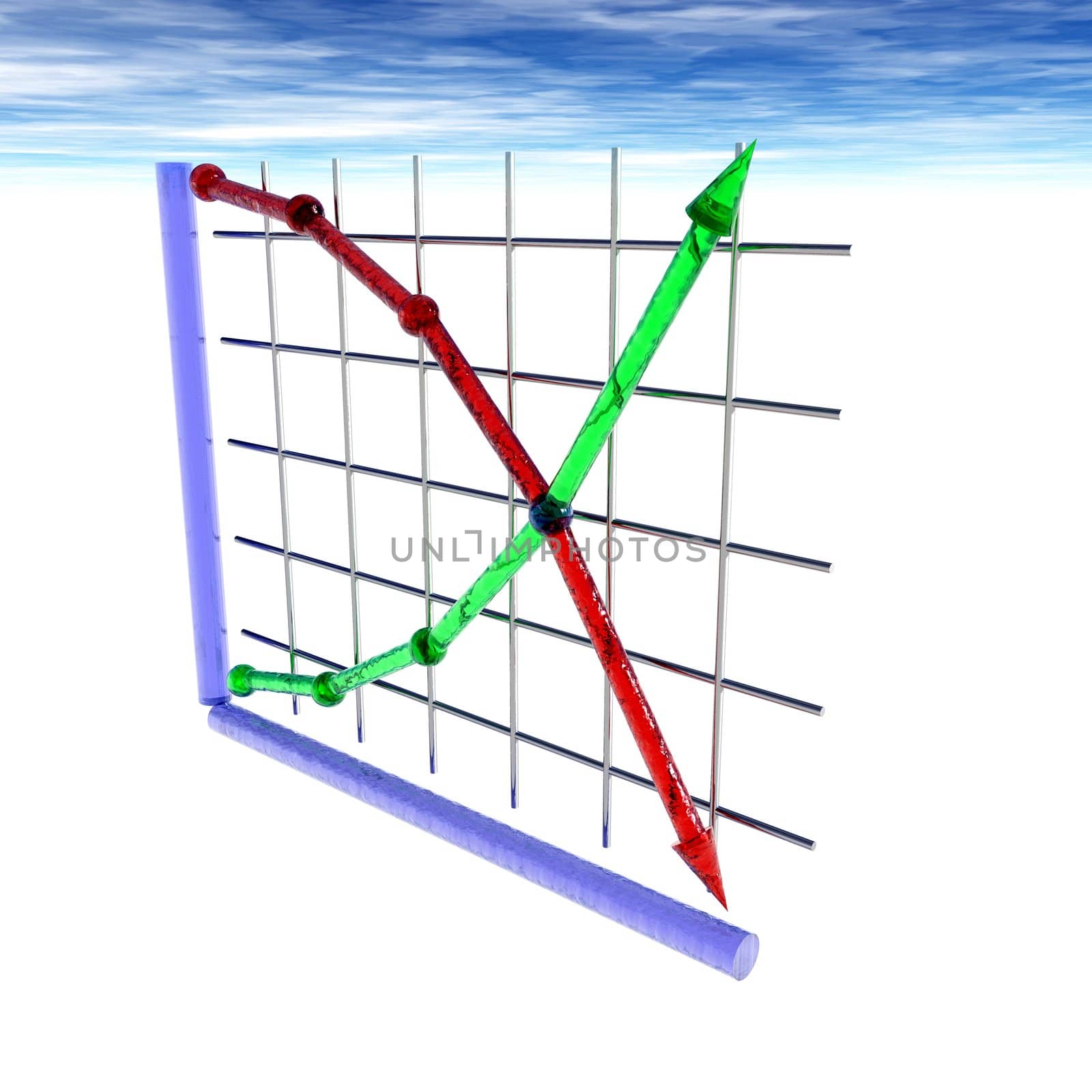 An illustration of supply and demand curves.