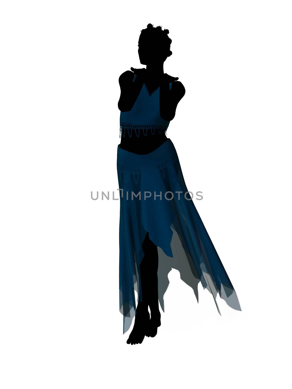 Aladdin fairytale illustration silhouette on a white background