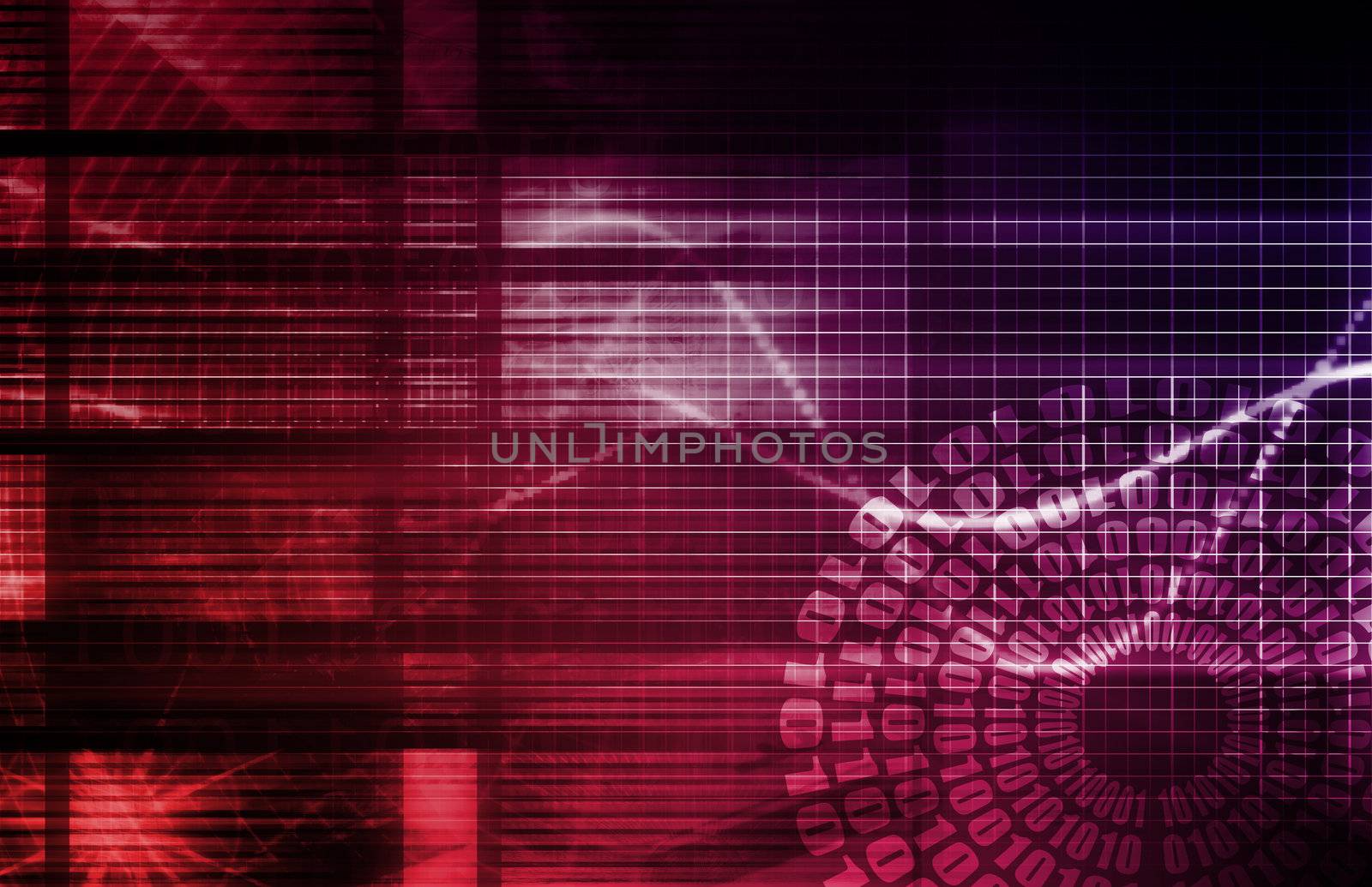 Technology Abstract with Futuristic Lines as Art