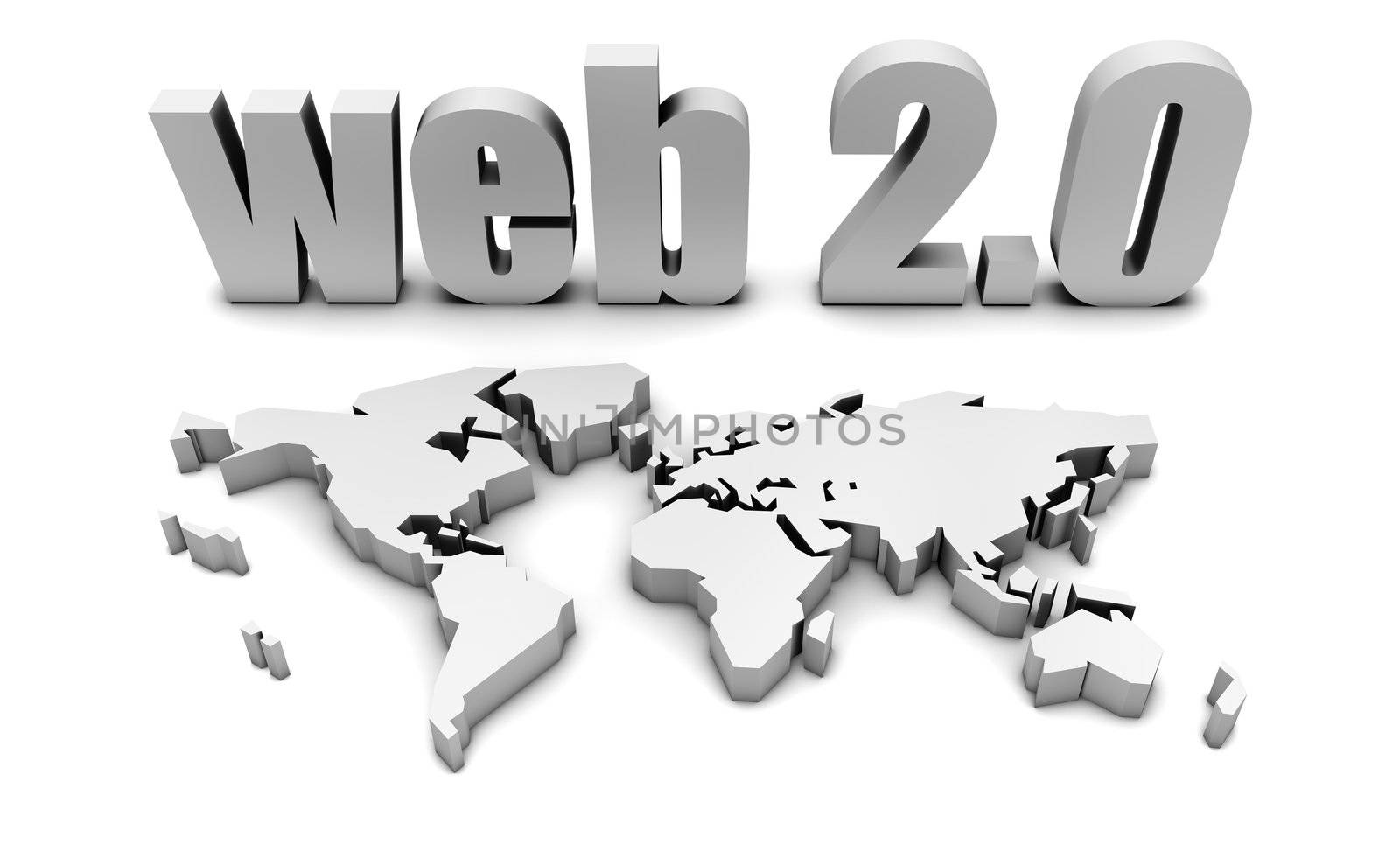Web 2.0 with 3d Globe Map Concept