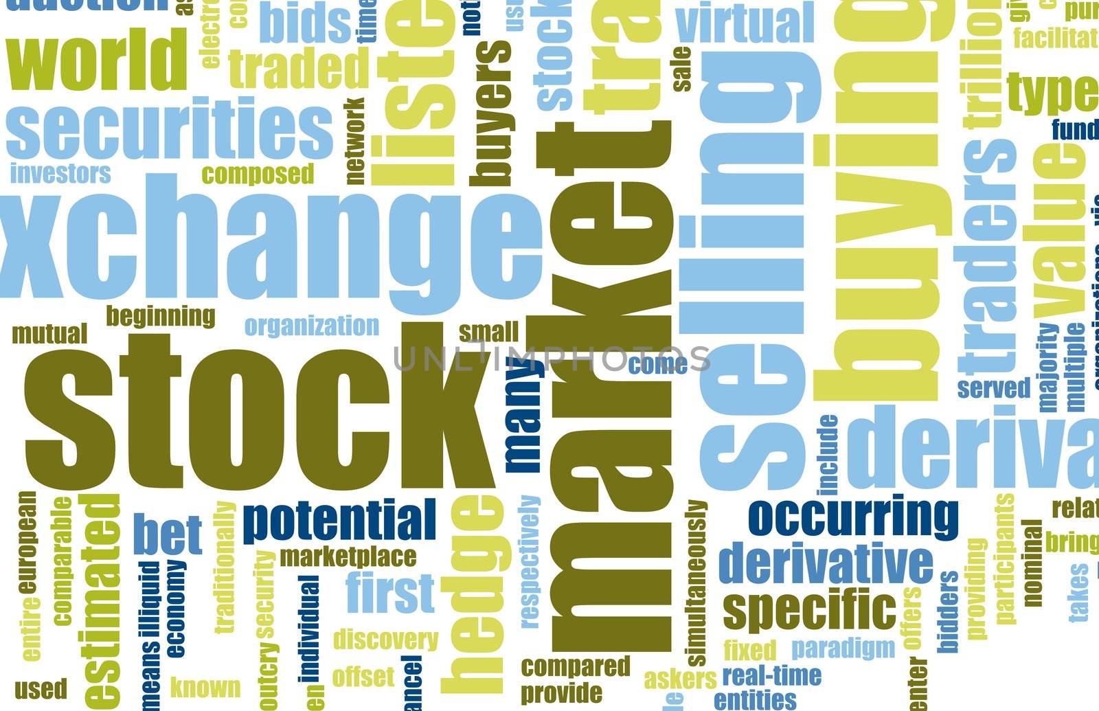 Stock Market Terminology Background as a Art