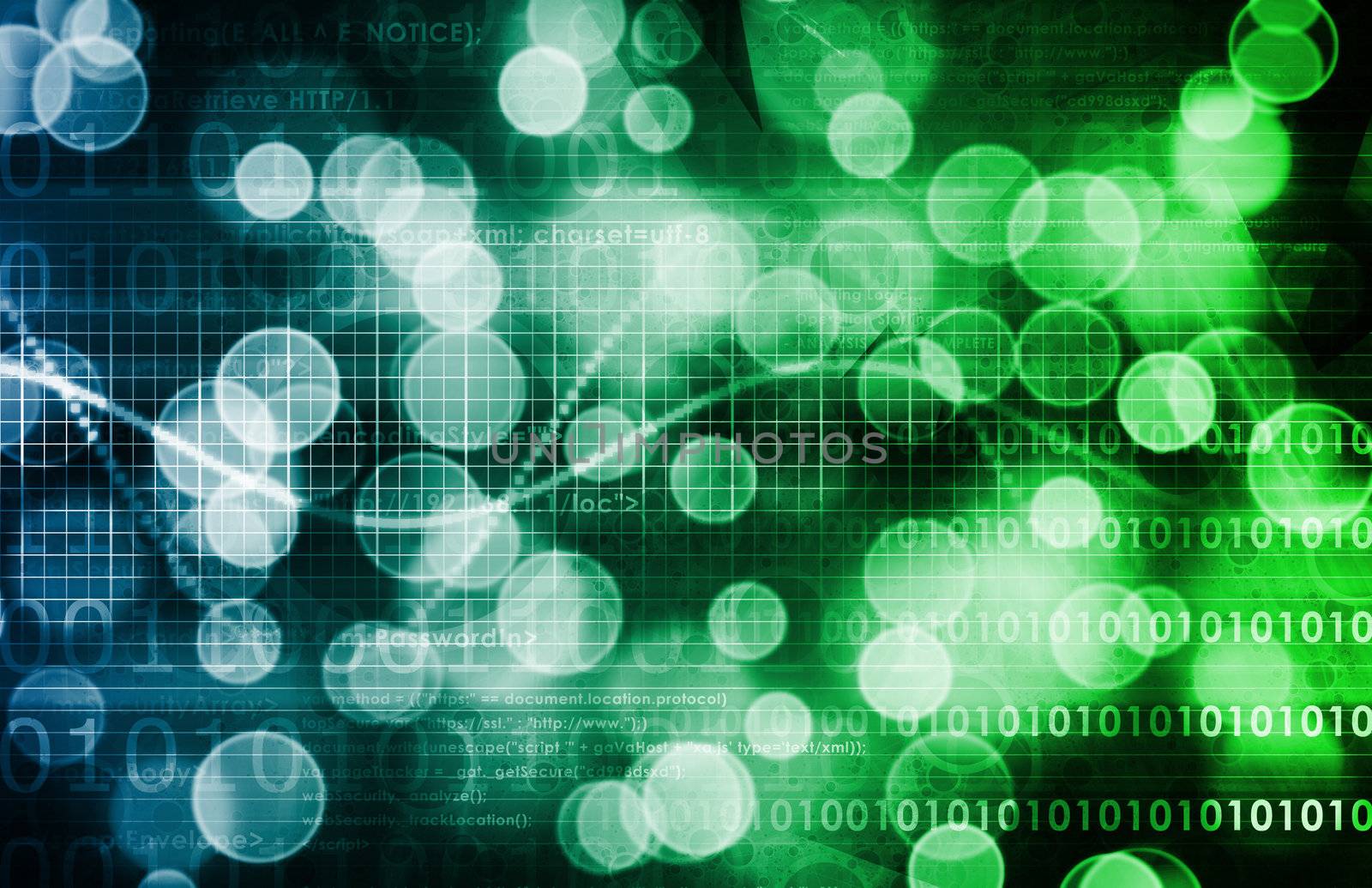 Science Technology Data as a Abstract Art