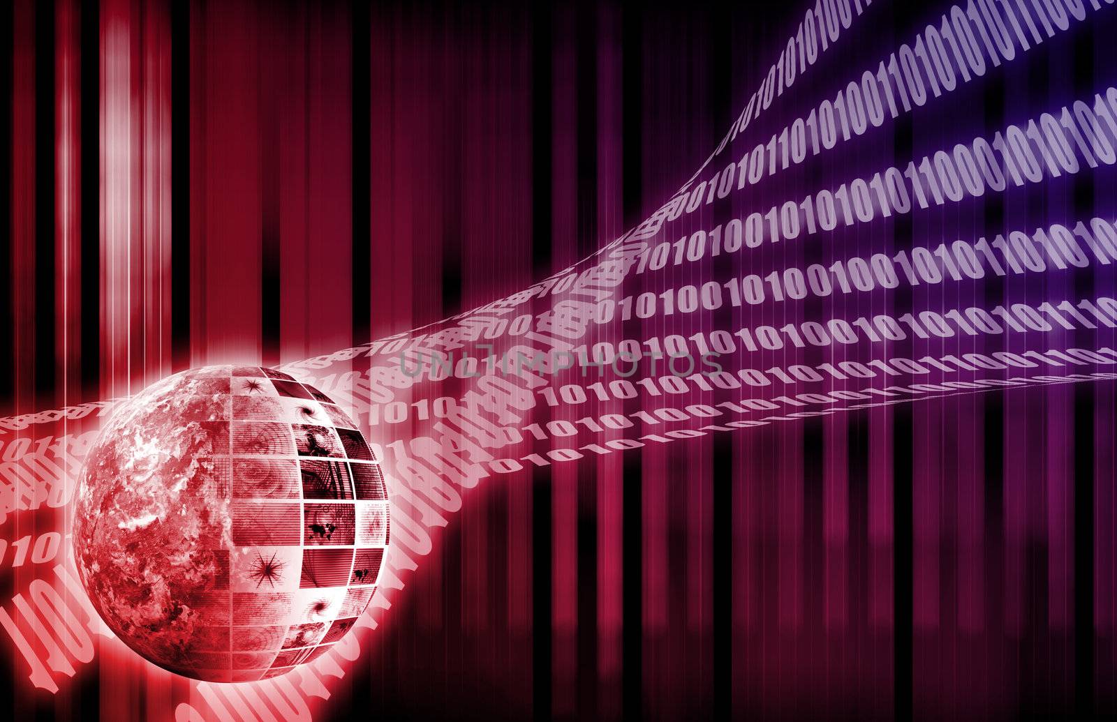 Futuristic Web Cyber Data Grid Color Background