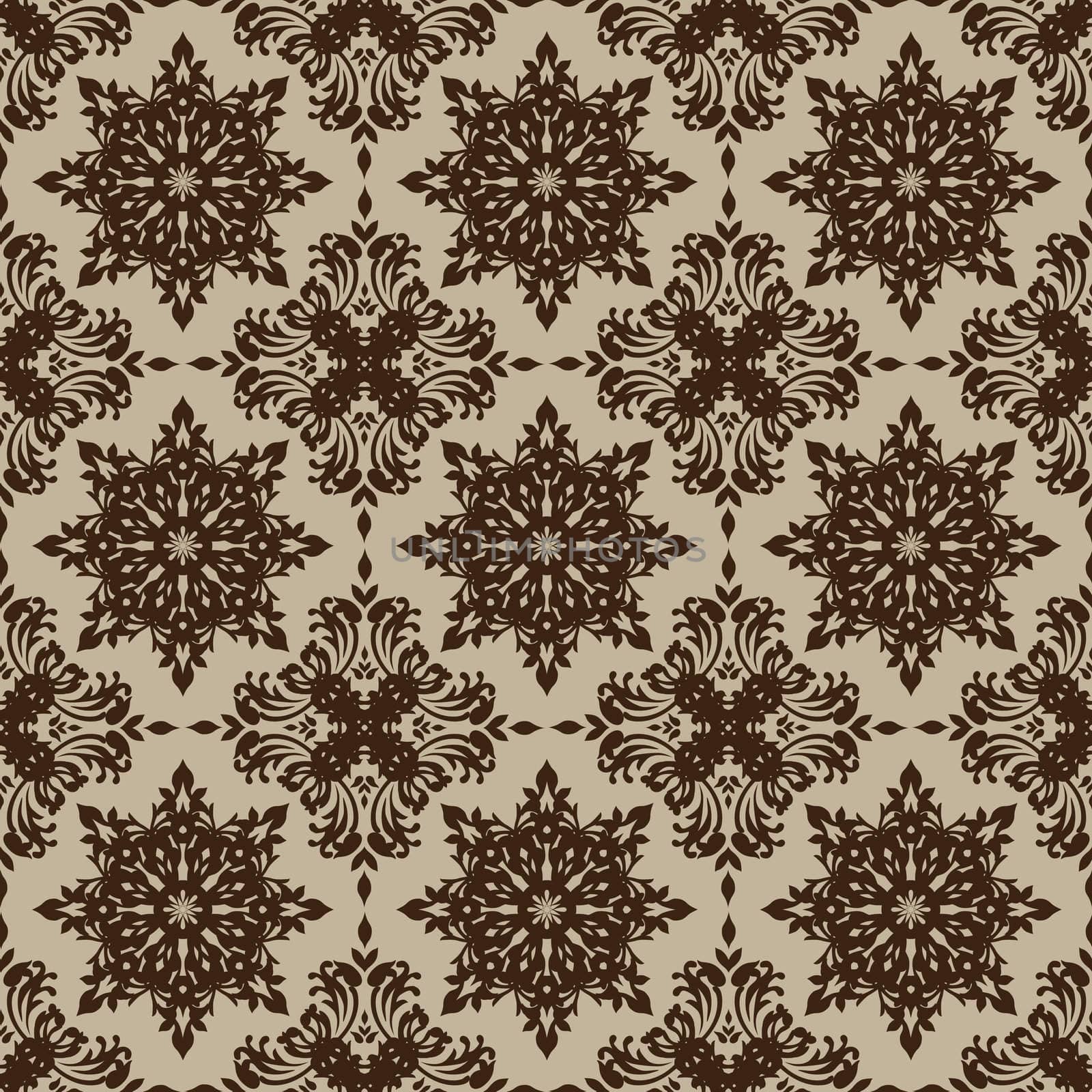 beige illustrated seamless repeating wallpaper design