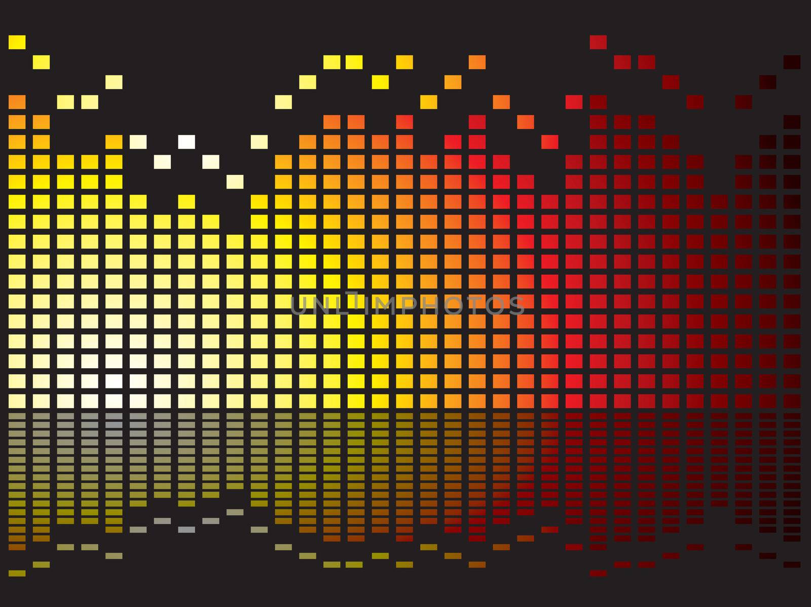 Graphical equaliser illustration ideal as a background or desktop