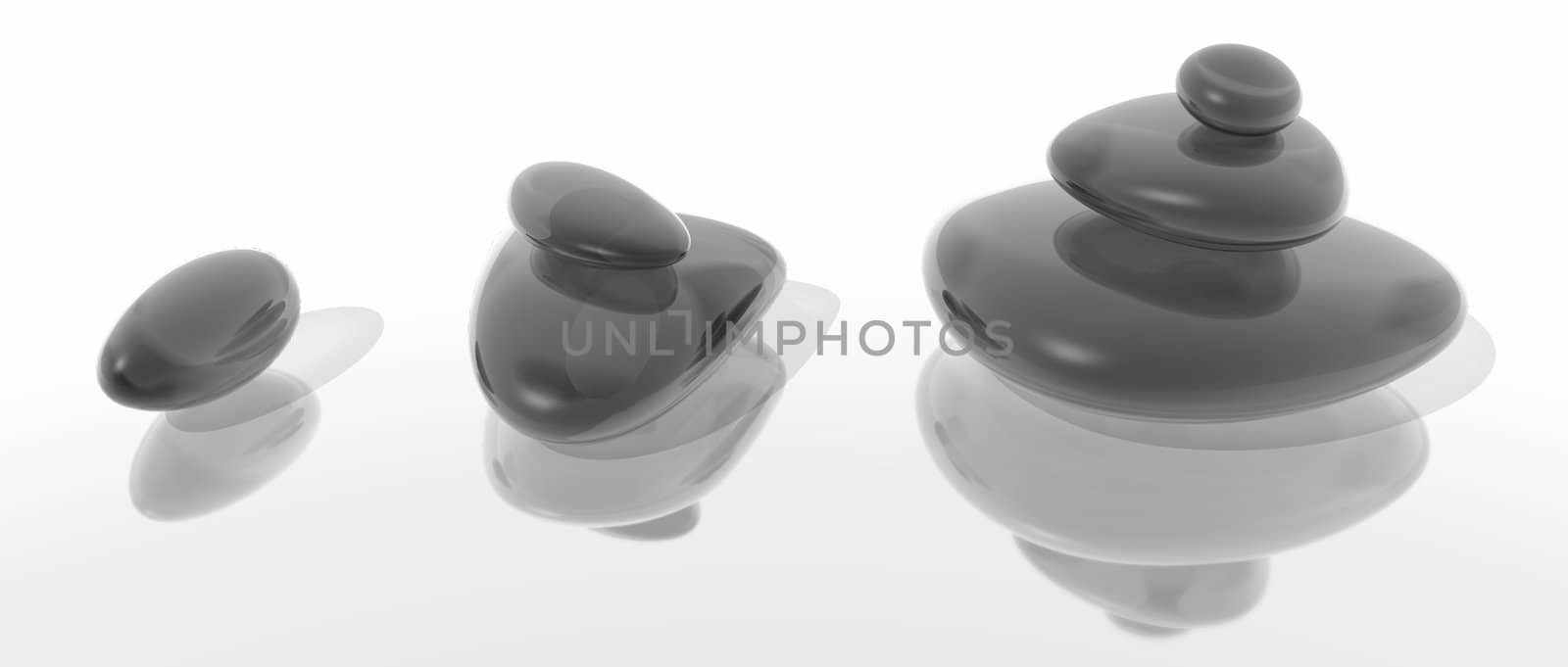 a 3d rendering of pebbles