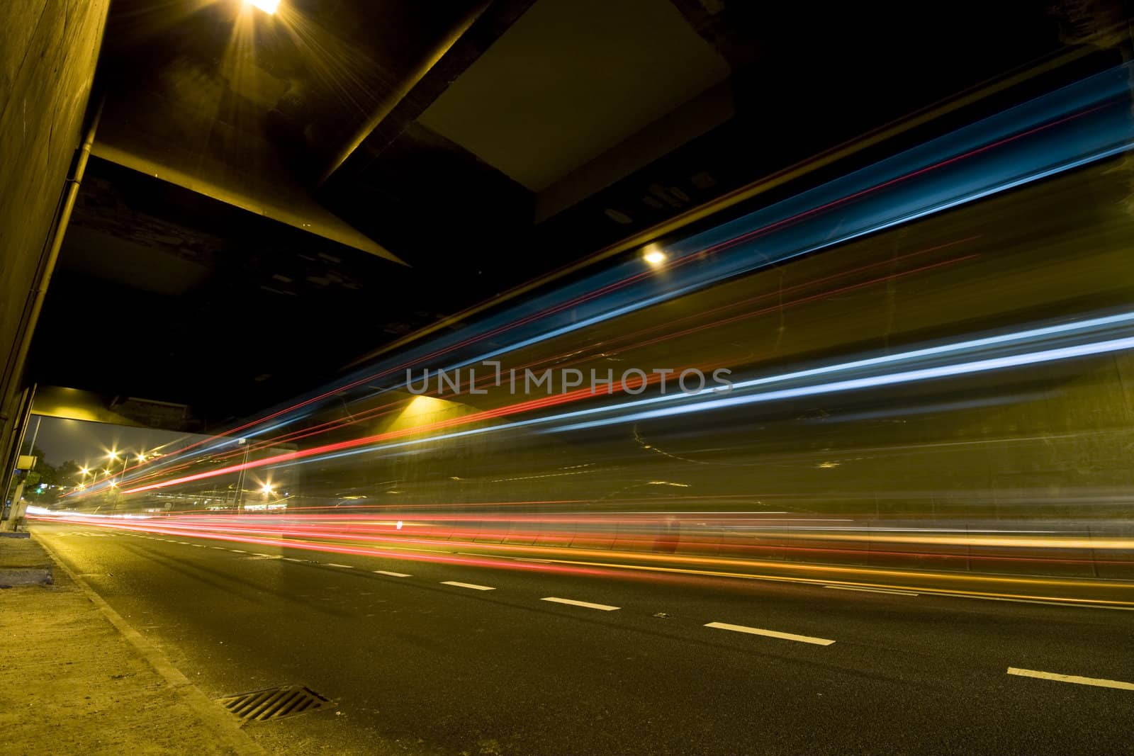 Highway in hongkong with many car