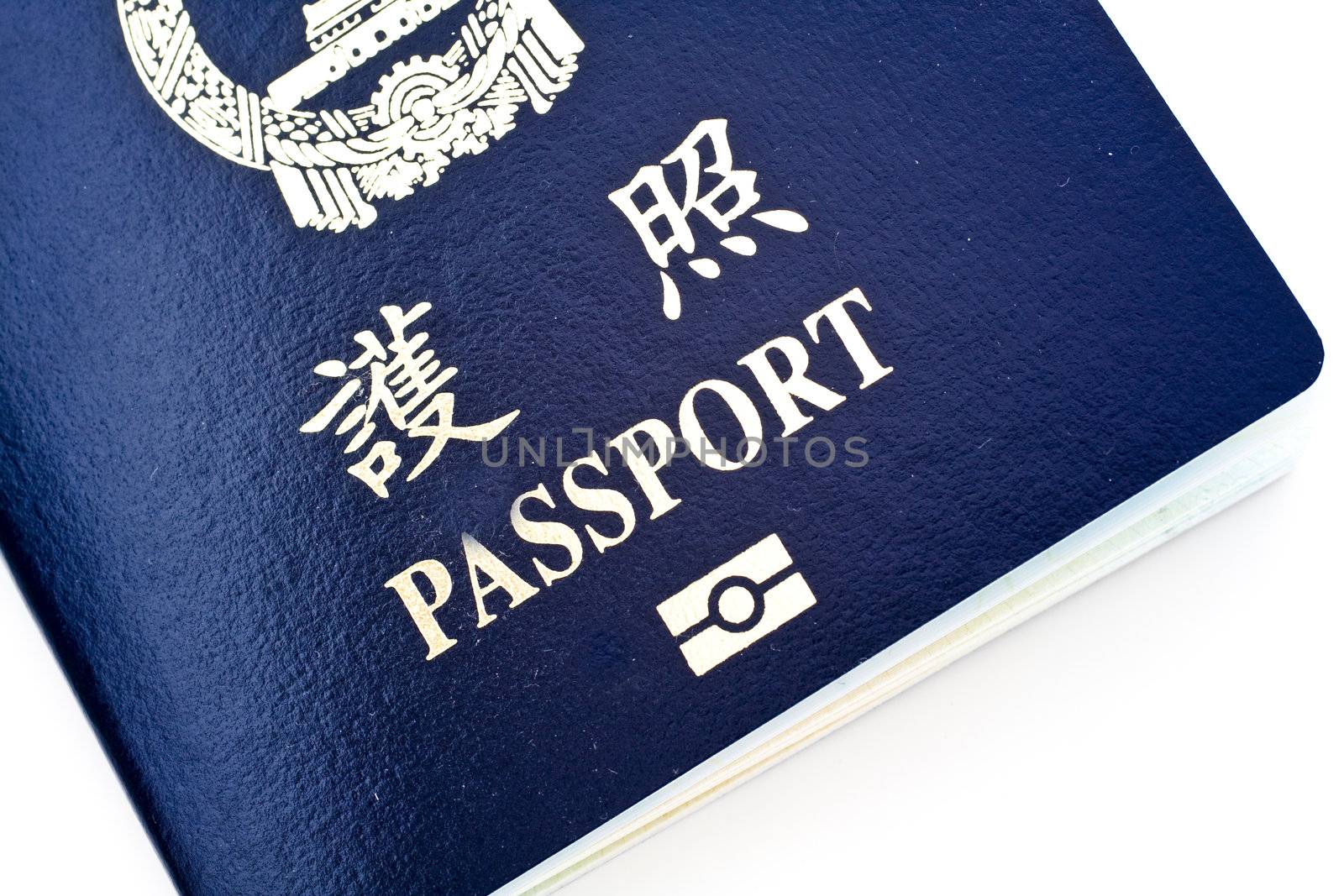 It is a close shot of passport