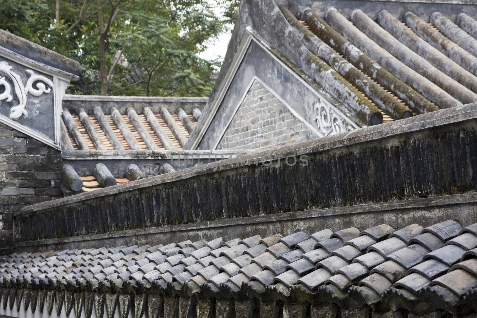 Chinese tiles roofs by cozyta