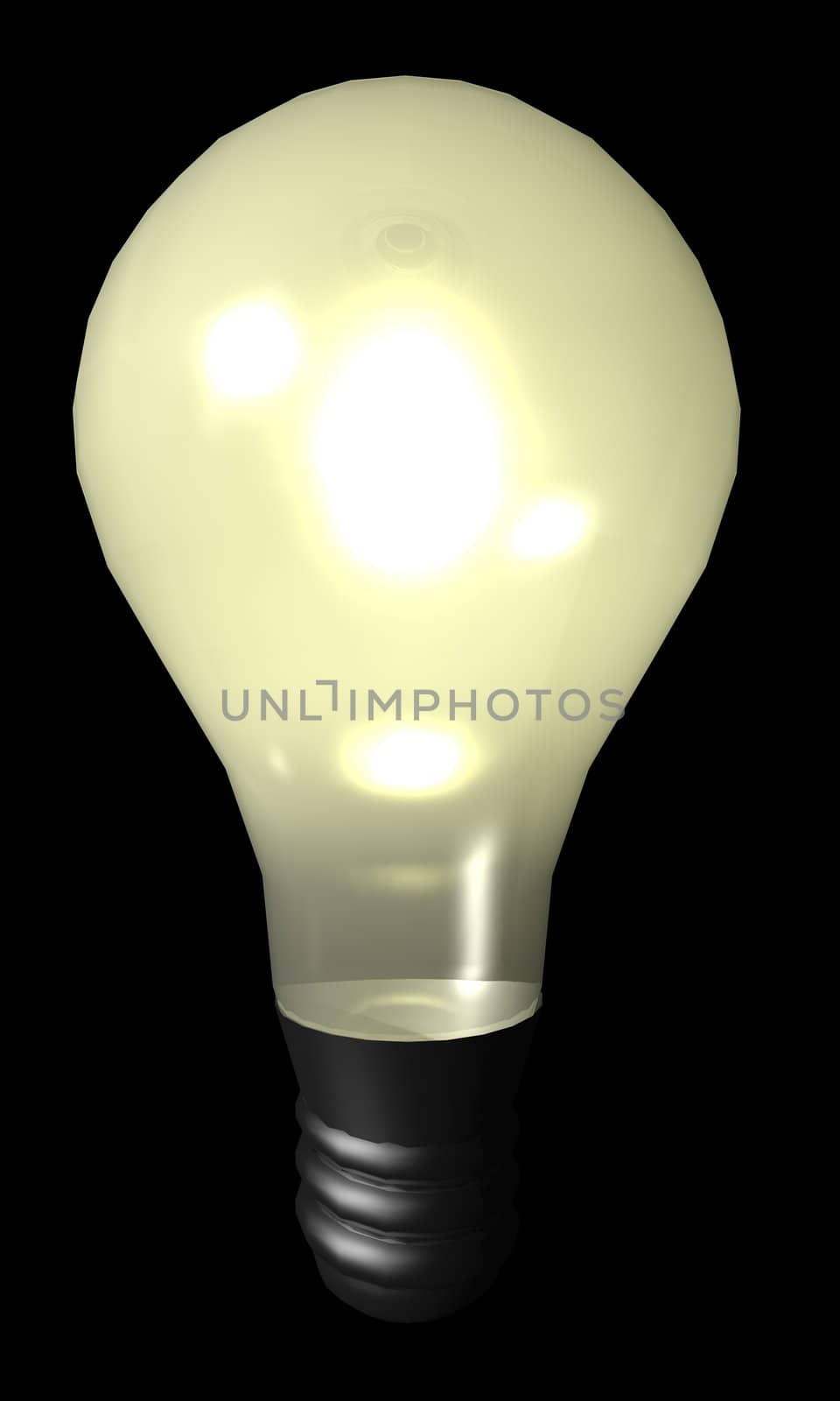 An illustration of an illuminated light bulb.