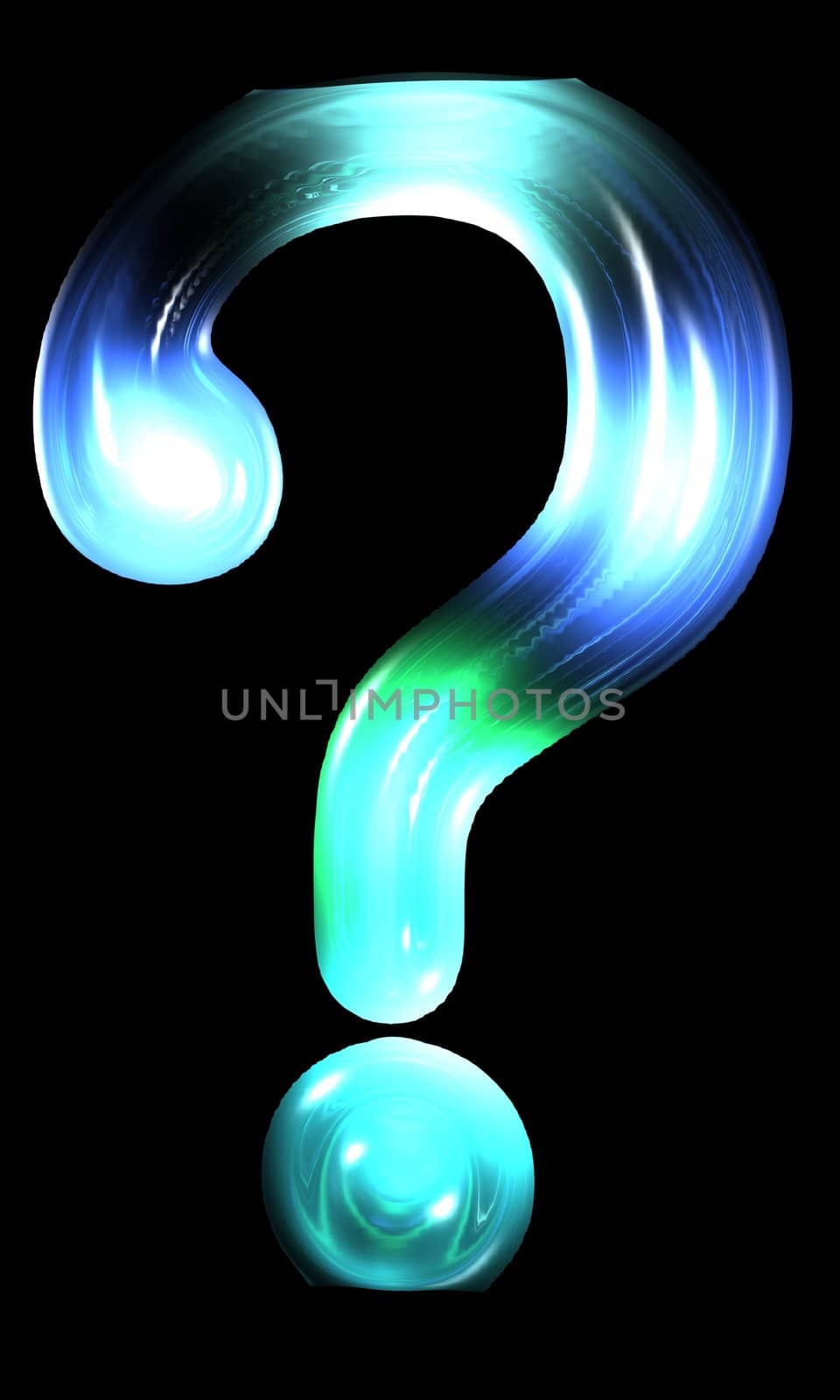 An illustration of a question mark with an icy appearance.