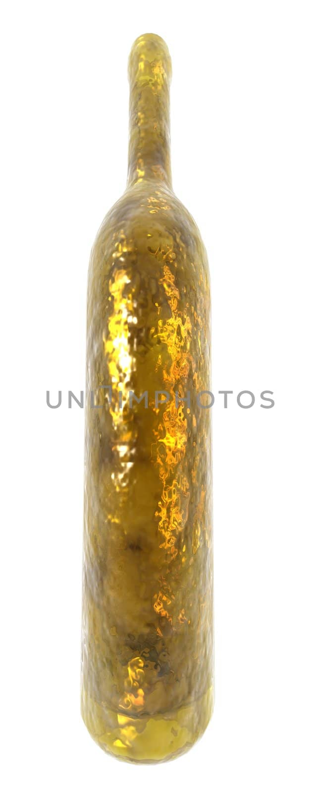 An illustration of a yellow bottle isolated on a white background.