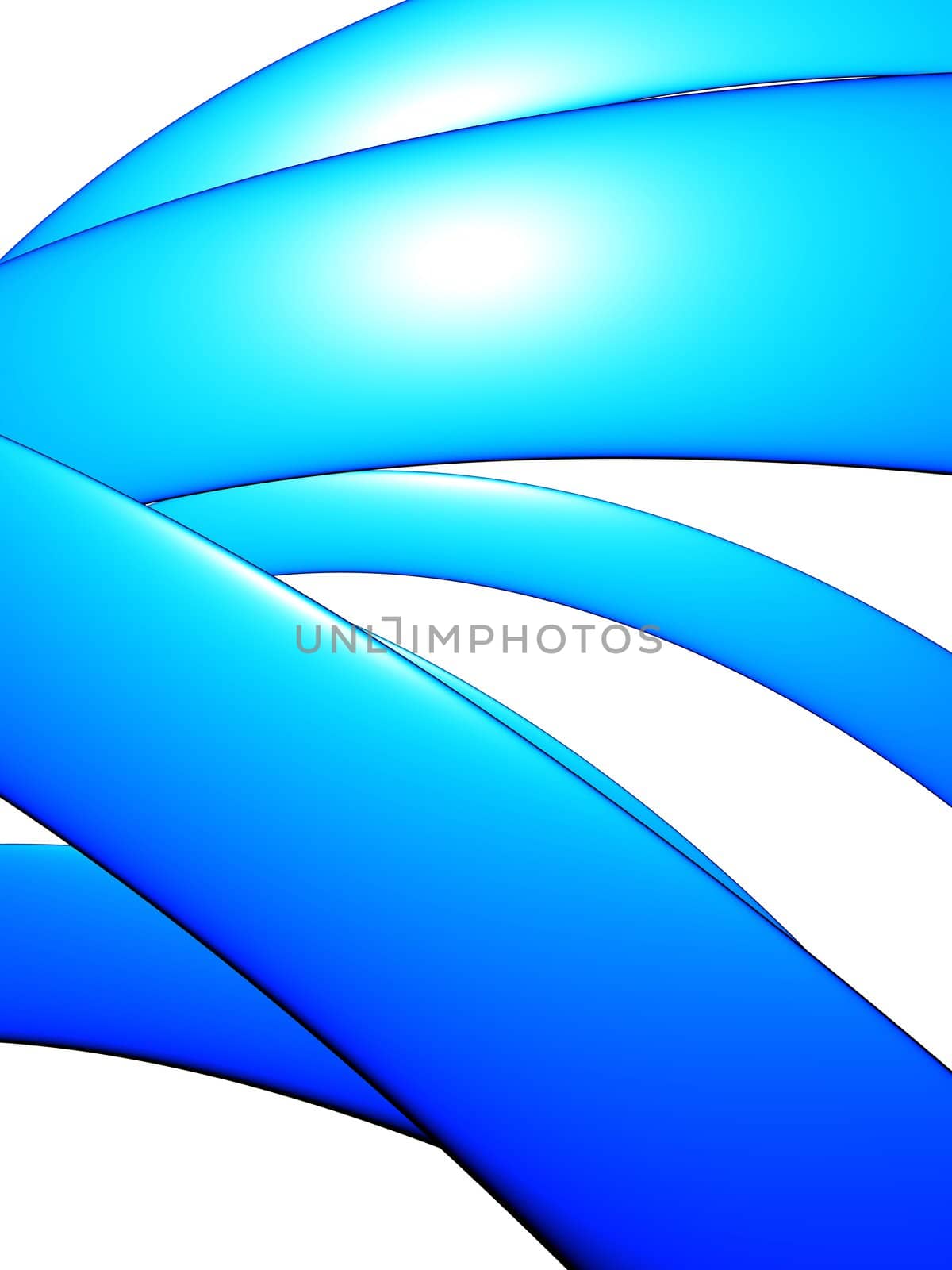 An illustration of ribbons floating on a white background.