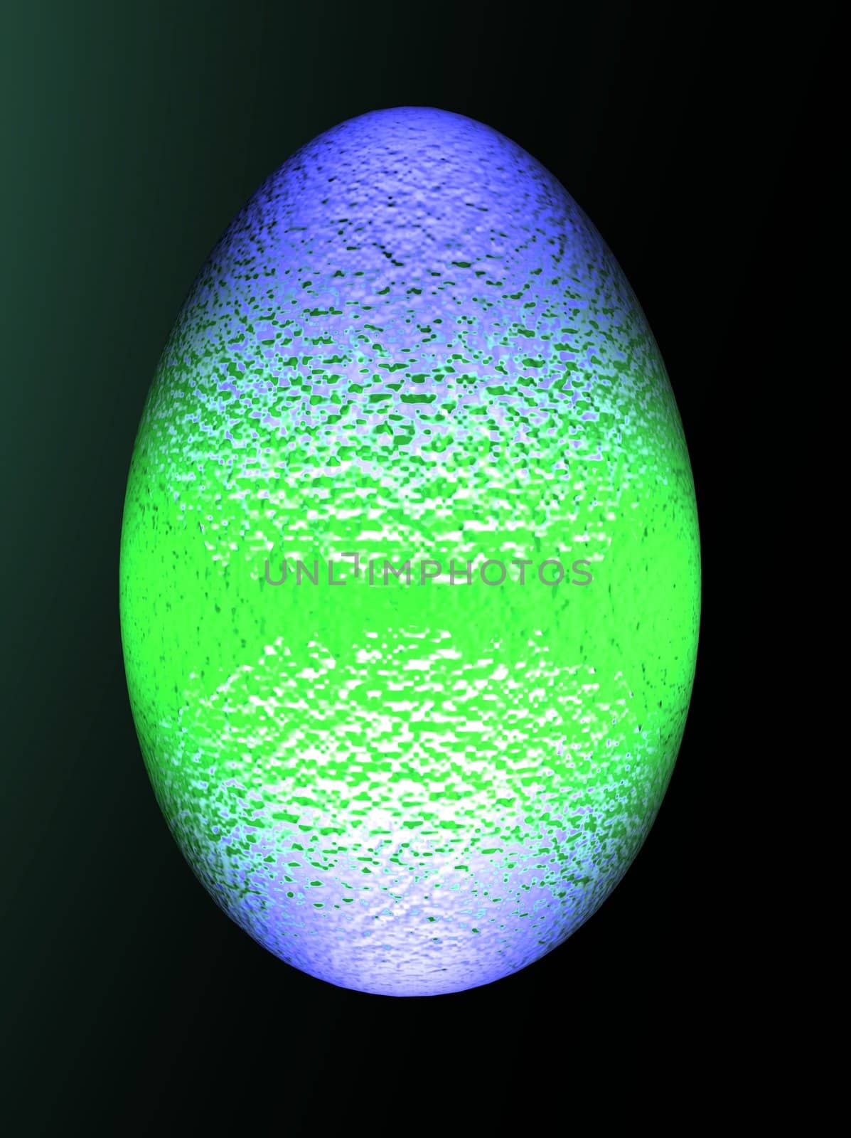 An illustration of a multicolored Easter Egg isolated on black