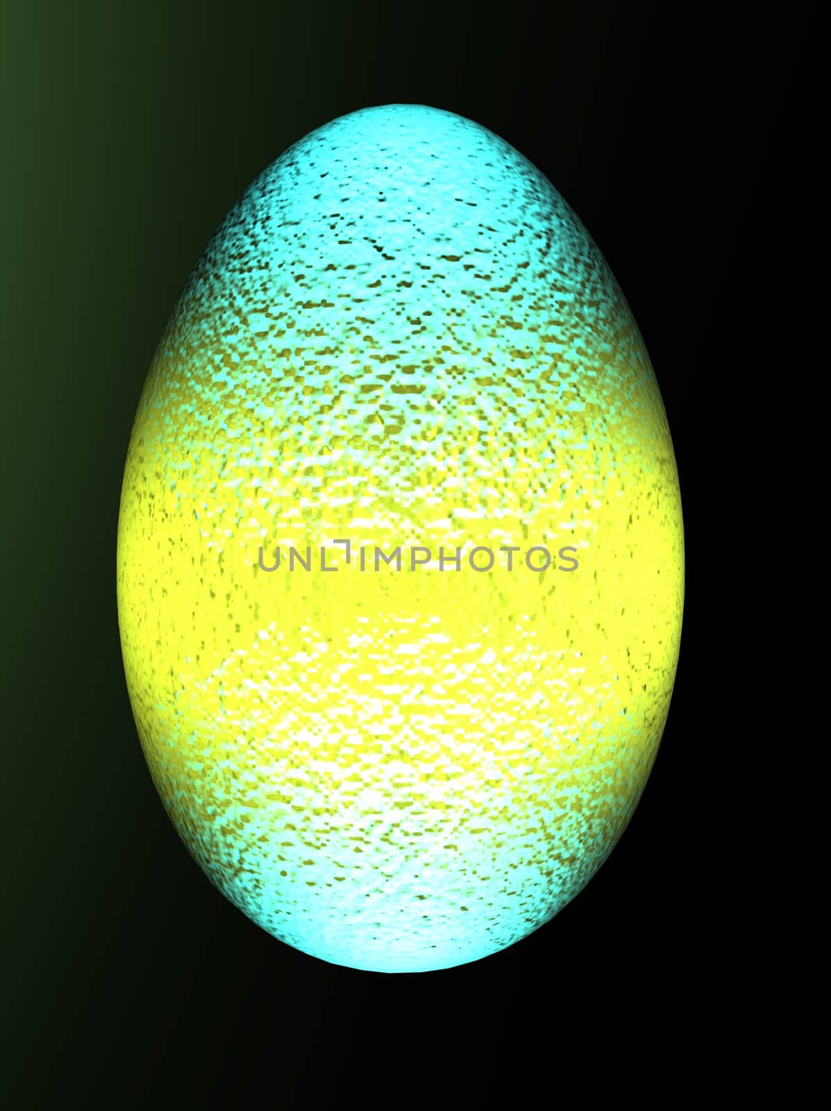 An illustration of a multicolored Easter Egg isolated on black