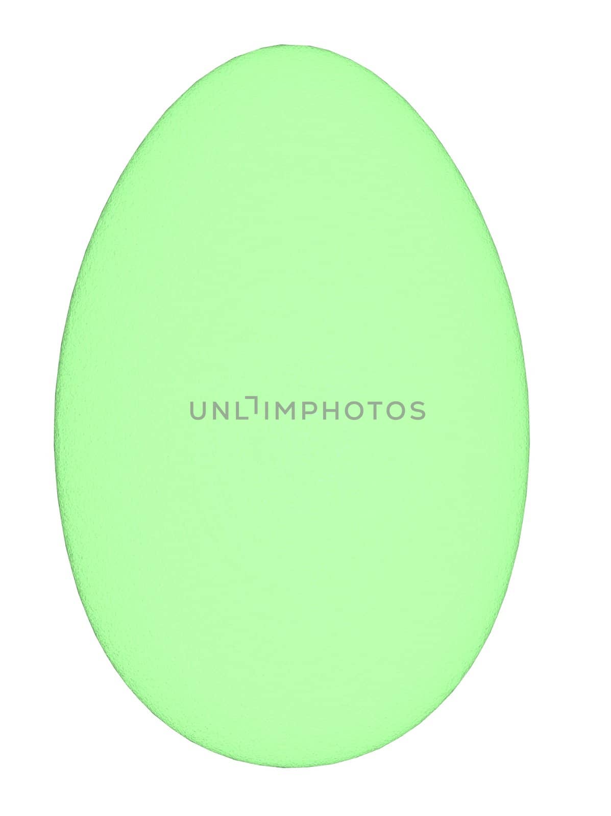 An illustration of a green Easter egg isolated on white.