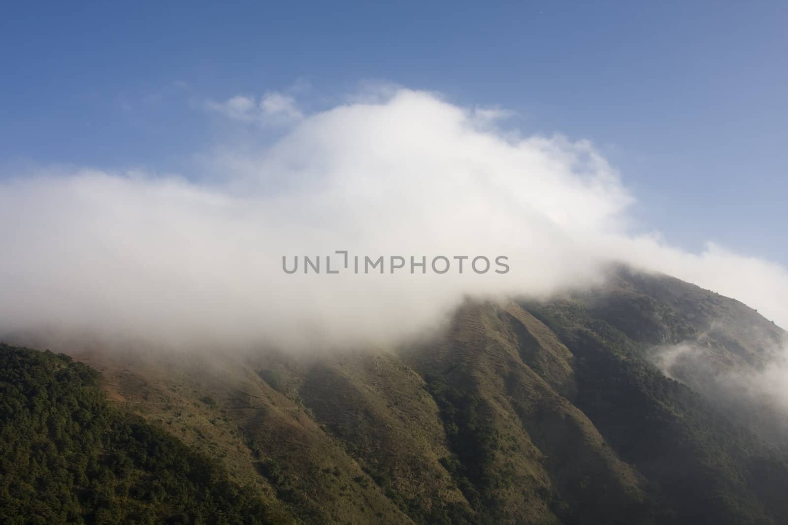 Landscape, beautiful mountain and clouds.