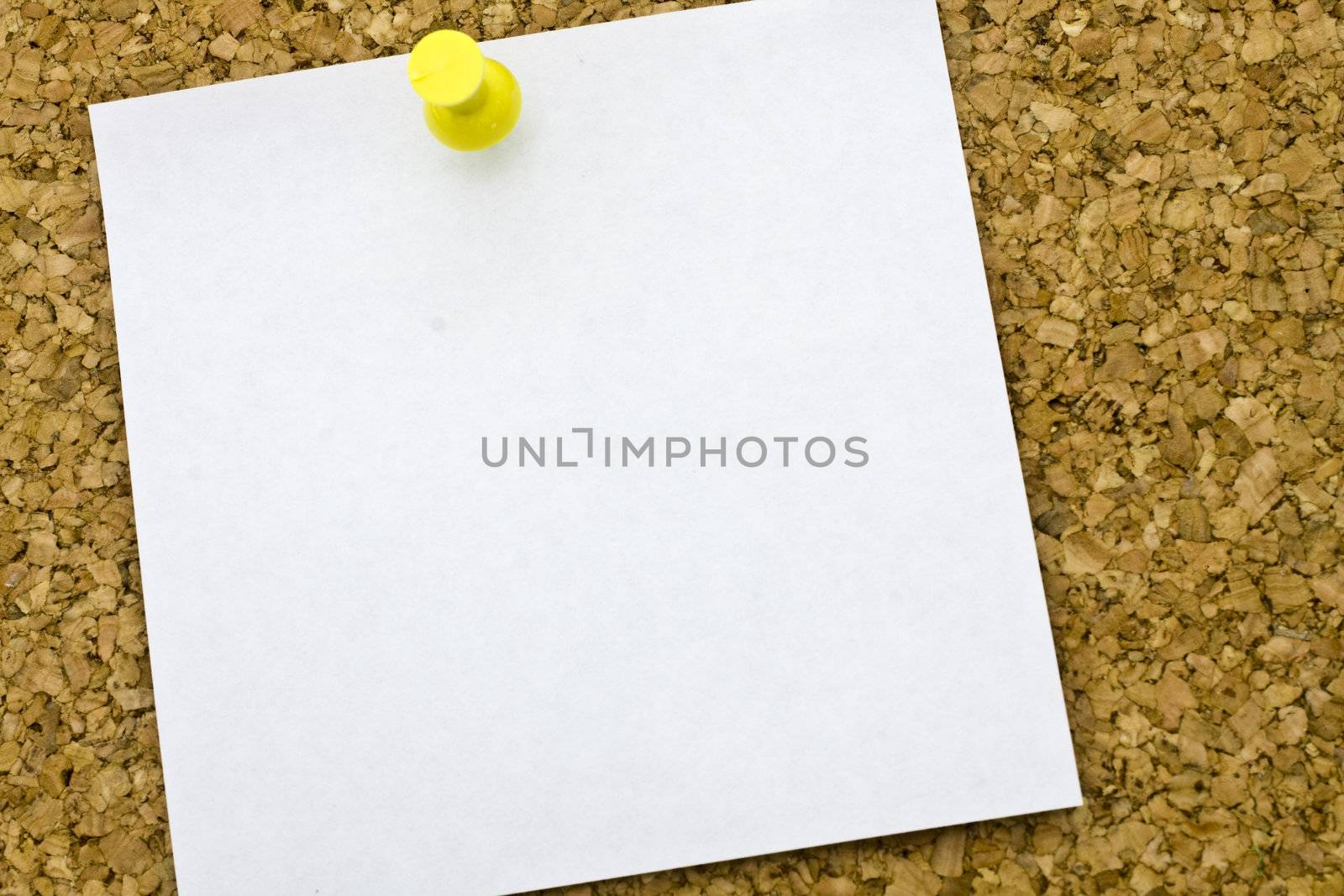 Yellow postit on a everyday corkboard.
This is my corkboard. 