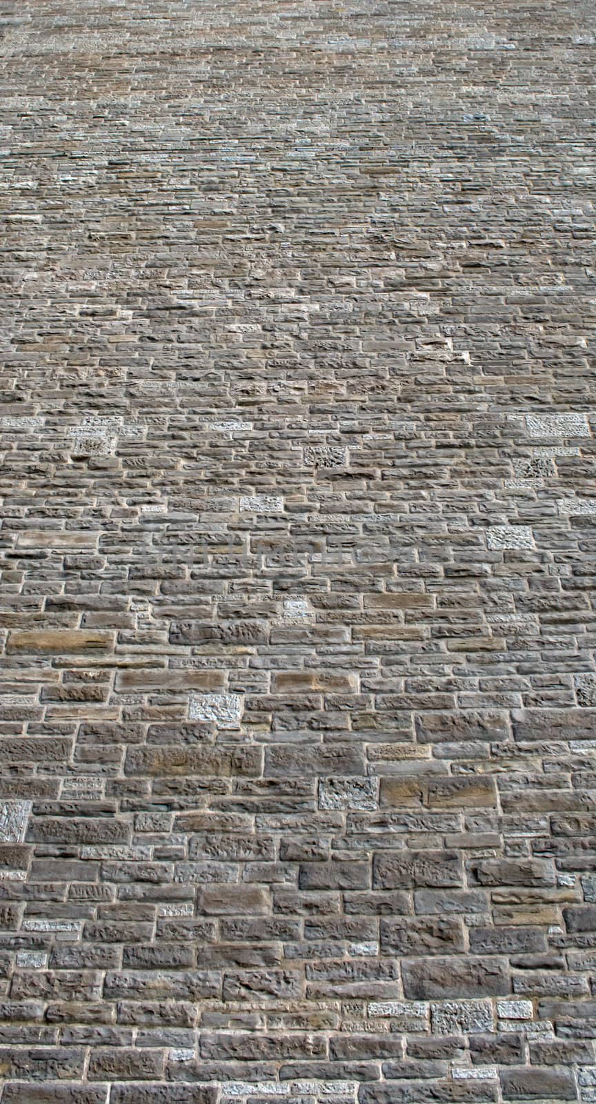 Crafted stone wall facade. 
