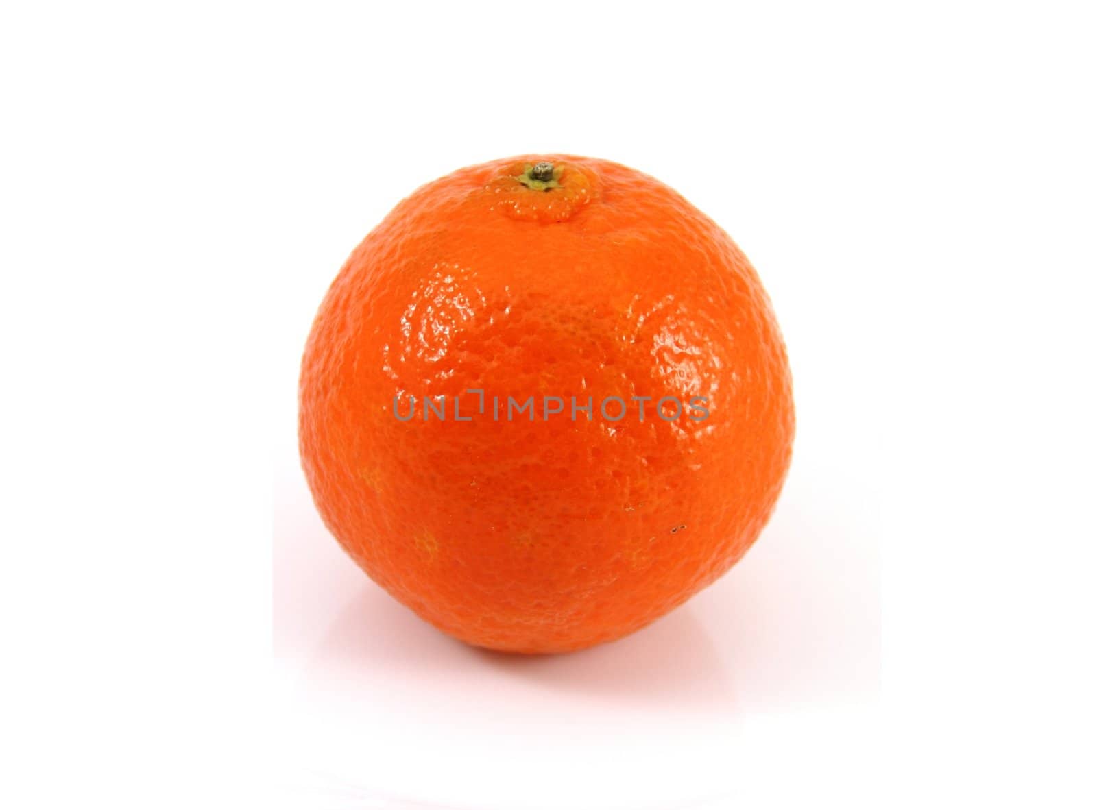 A ripe orange isolated on white.
