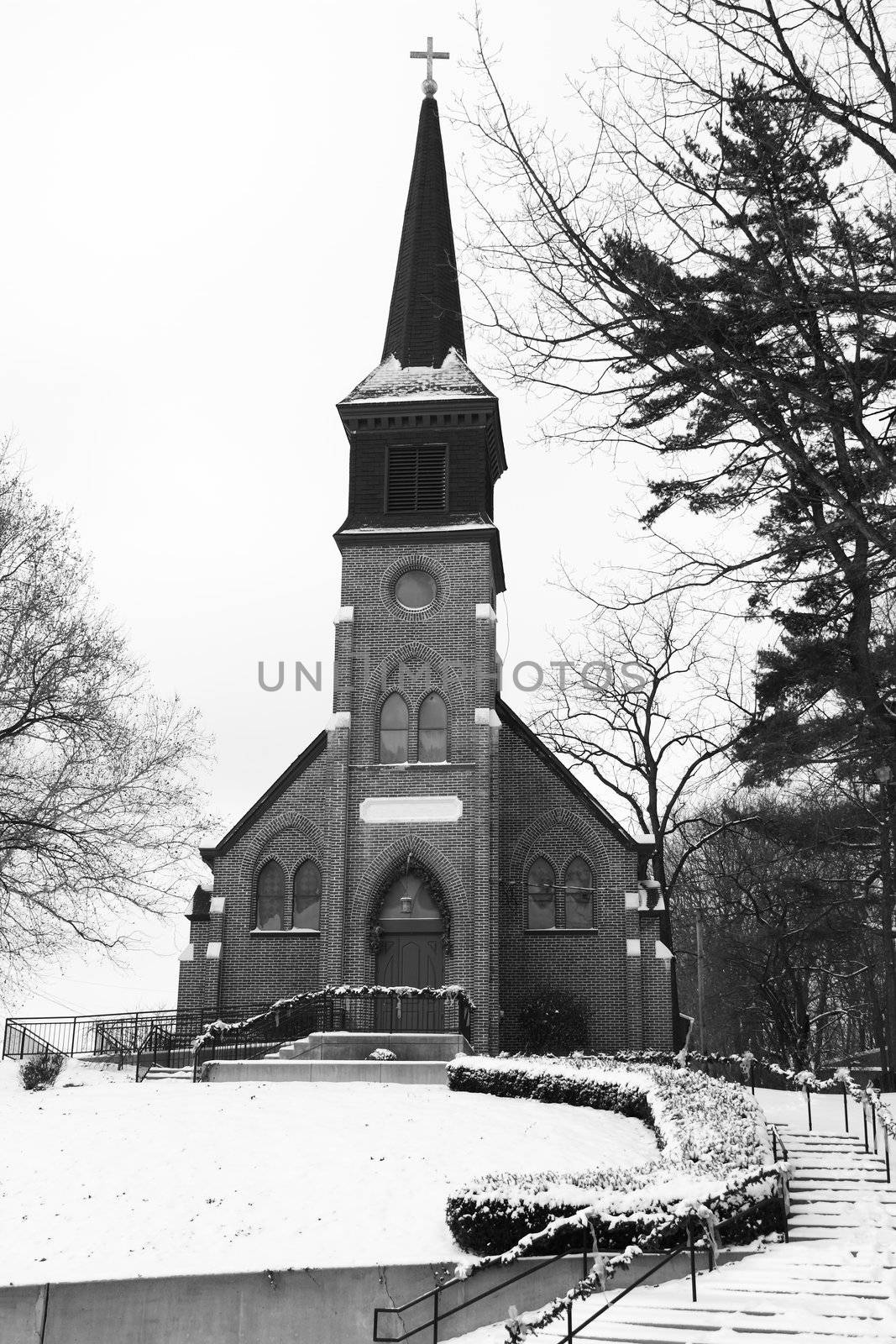 Old Country Church in Black and White by jasony00