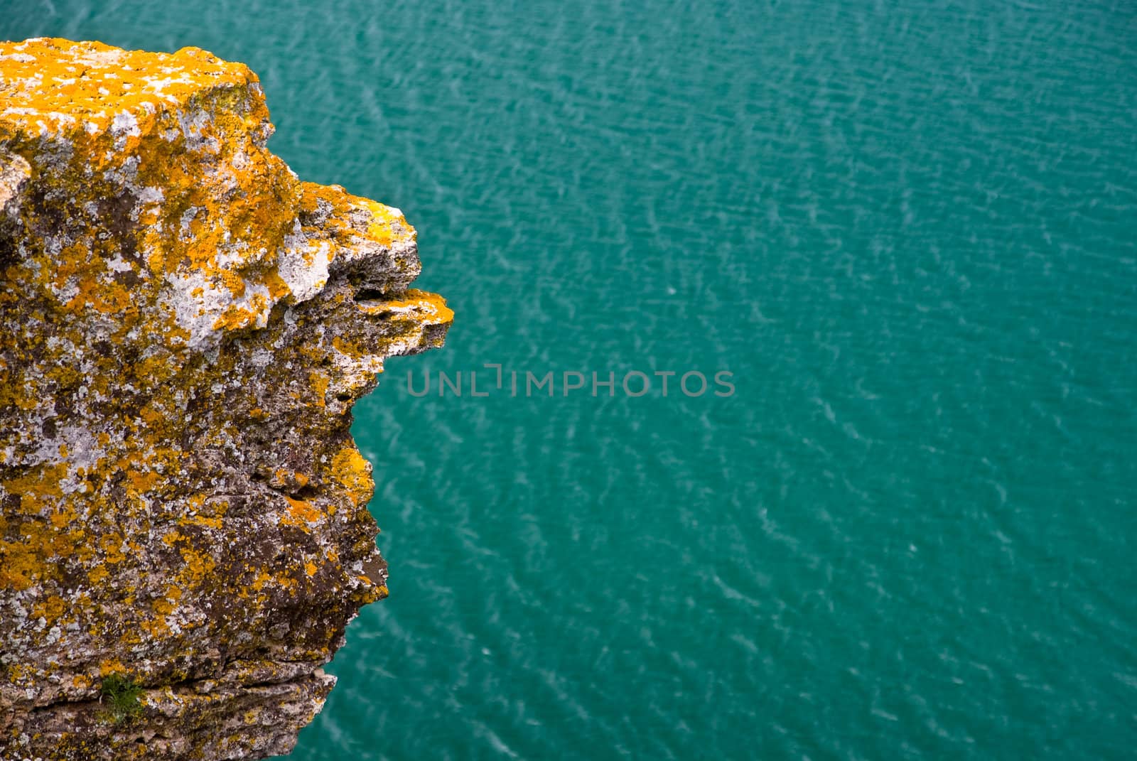 Details of Cape Kaliara against a blurred sea. Bulgaria.