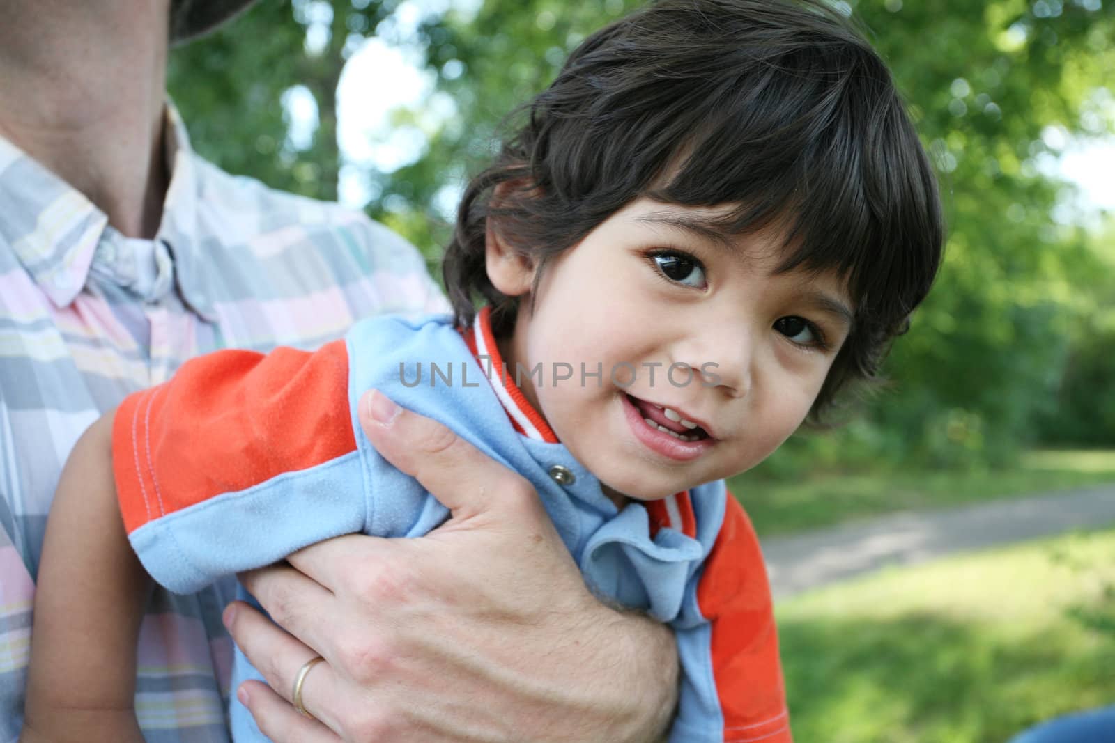 Happy little boy smiling