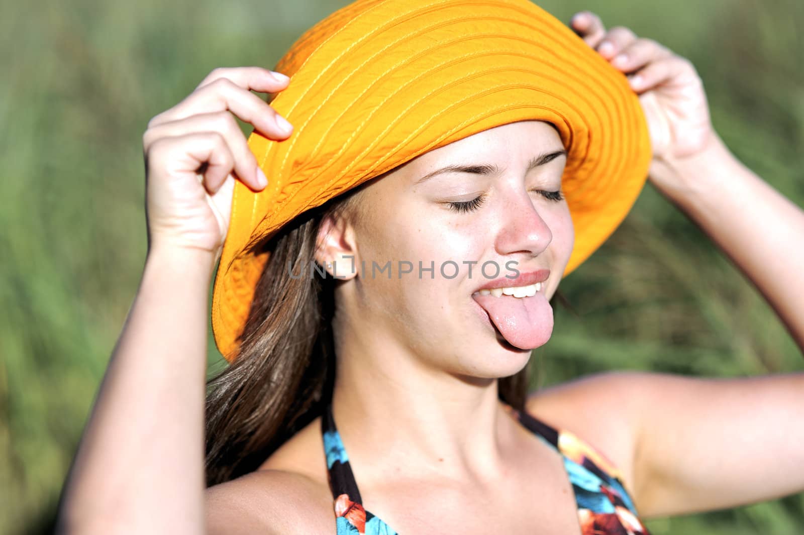 Woman enjoying her summer holidays.